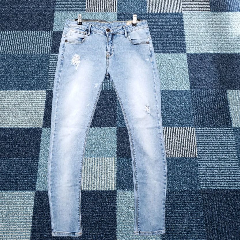 Denime Tennis Trading Company Jeans Womens Super Slim Skinny Size 8 Light Wash Blue Denim Size 30" / US 8 / IT 44 - 1 Thumbnail