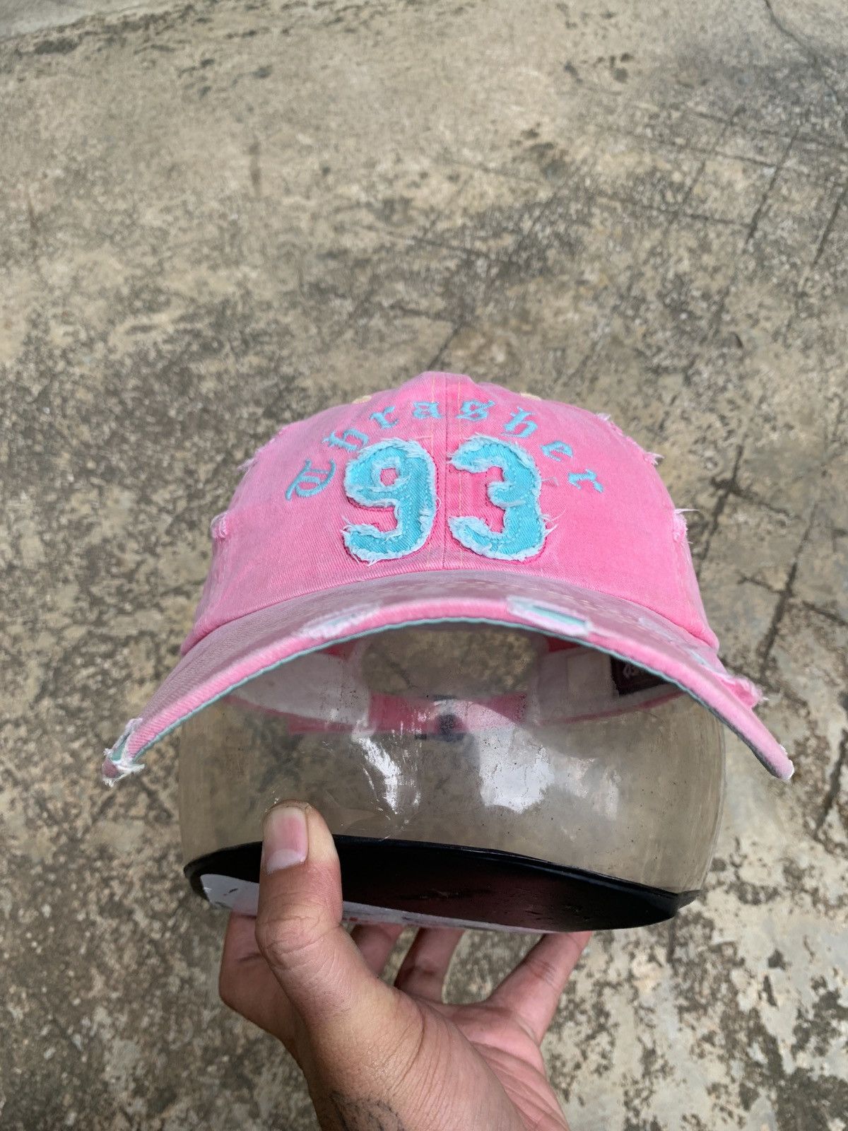 Thrasher y2k Thrasher Pink Distressed Dad Cap Size ONE SIZE - 4 Thumbnail