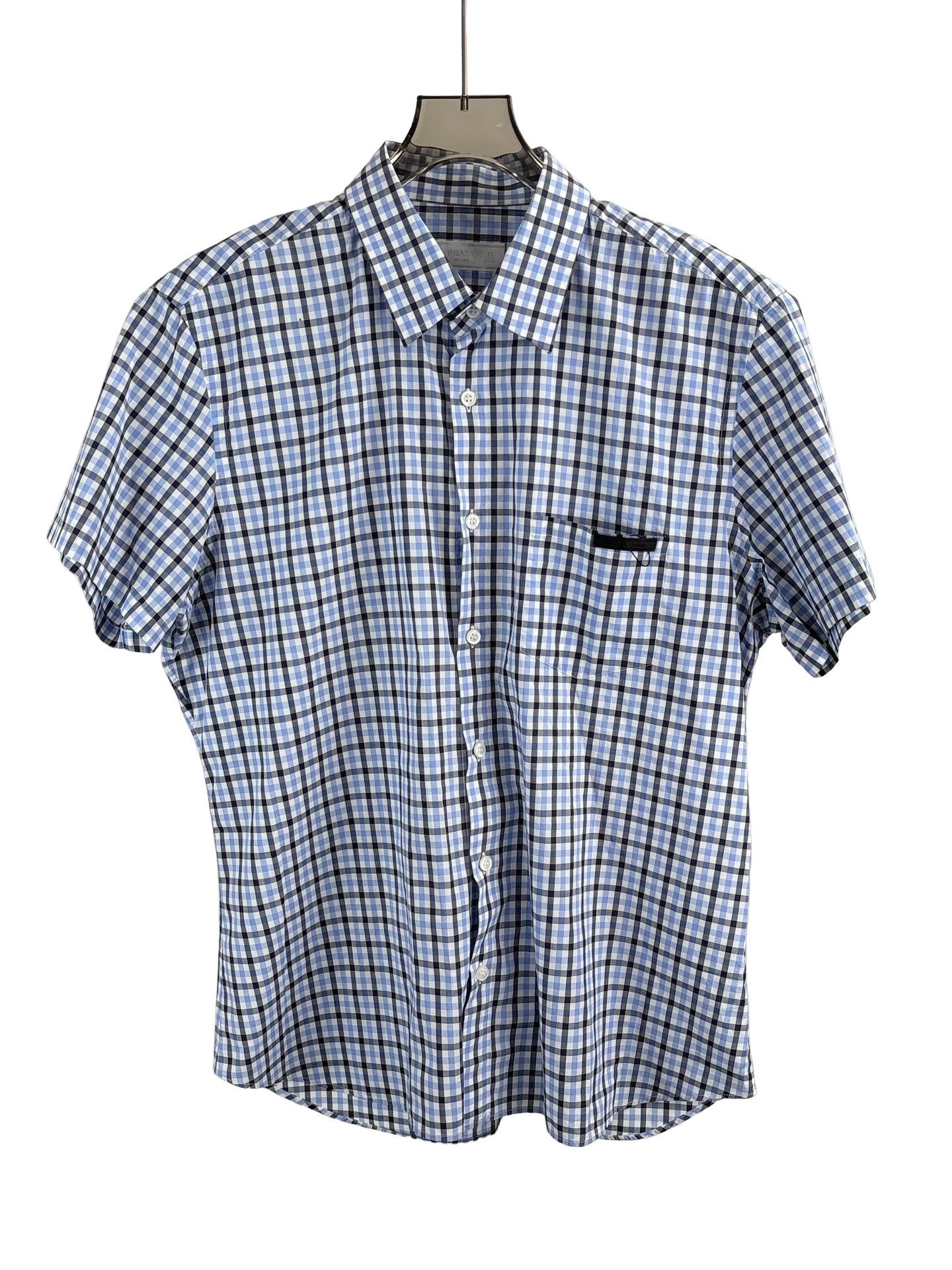 Prada Prada Gingham Check Short Sleeve Shirt Size 45 Size US XL / EU 56 / 4 - 1 Thumbnail