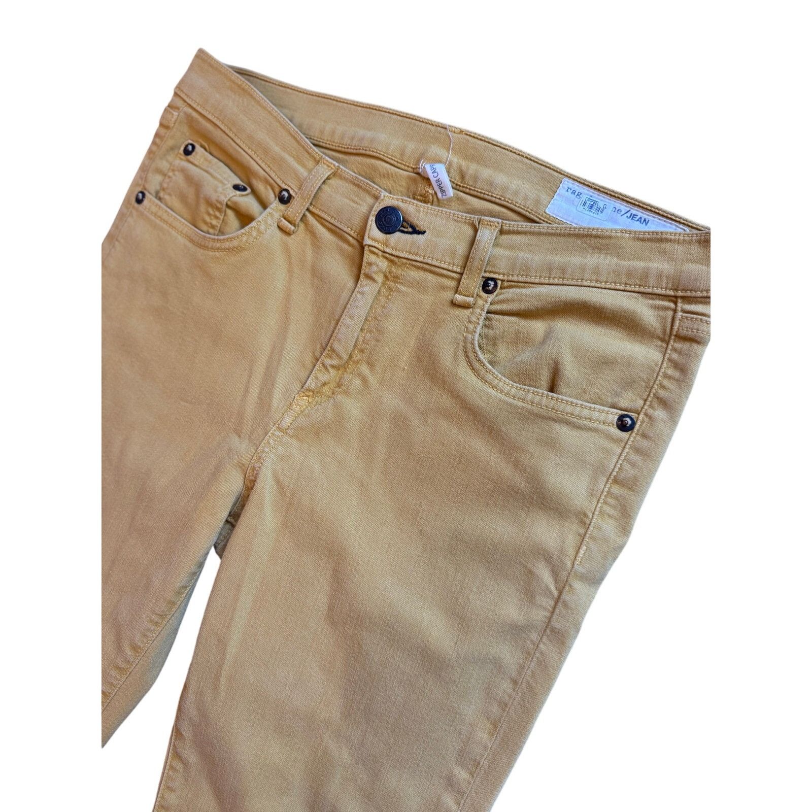 Rag & Bone Rag & Bone Mustard Yellow Zipper Jeans 29 Size 29" - 8 Thumbnail