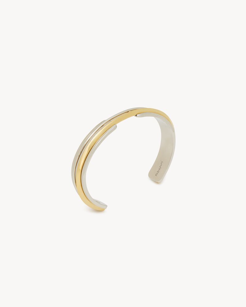 Saint Laurent Paris o1s1wg110126 812936 Size: OS / Double Bridge Cuff Bracelet Size ONE SIZE - 1 Thumbnail