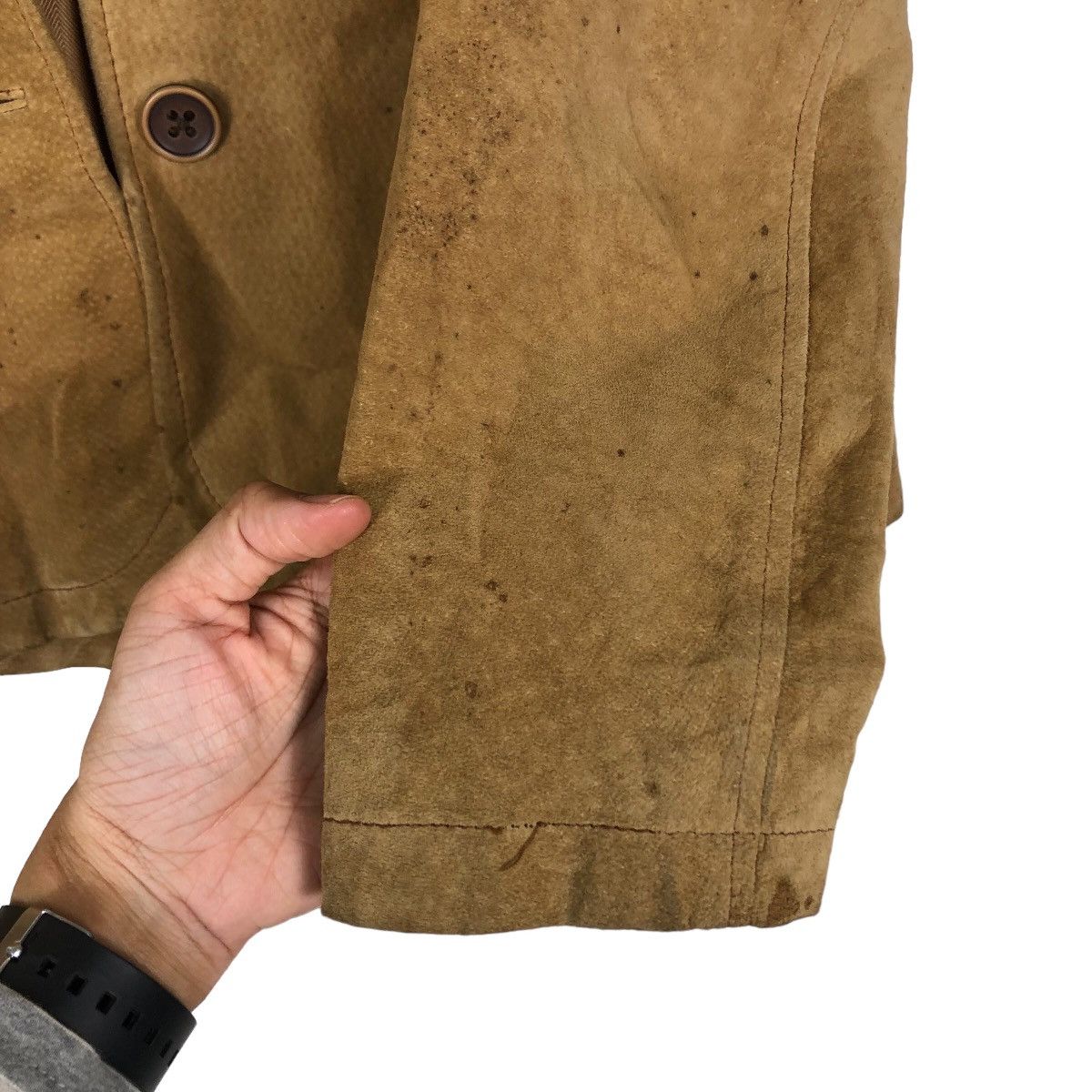 Japanese Brand 🔥Vintage Leather Jacket Eddie Bauer Issey Miyake Size US M / EU 48-50 / 2 - 15 Thumbnail