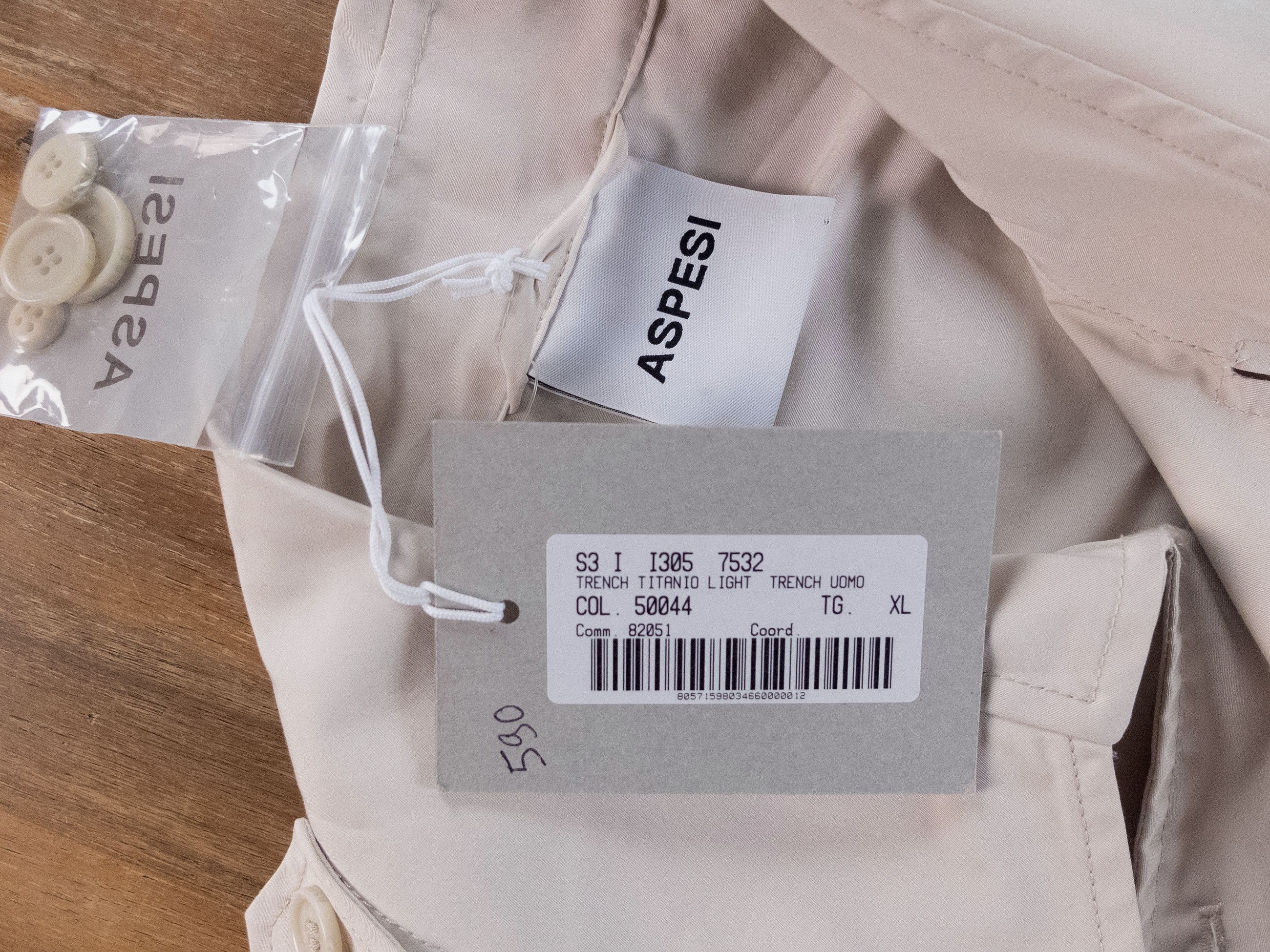 Aspesi ASPESI beige double breasted cotton blend trench coat XL Size US XL / EU 56 / 4 - 5 Thumbnail