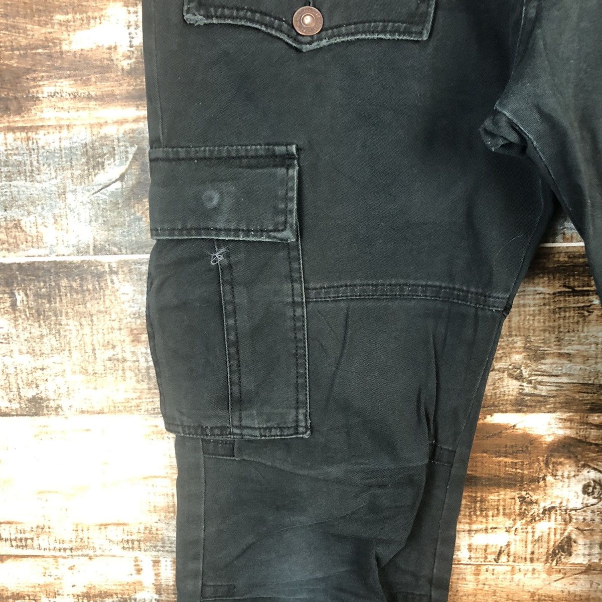 Japanese Brand DL Dominate seditonaries Black Cargo Multipocket Pants #C286 Size US 33 - 9 Thumbnail