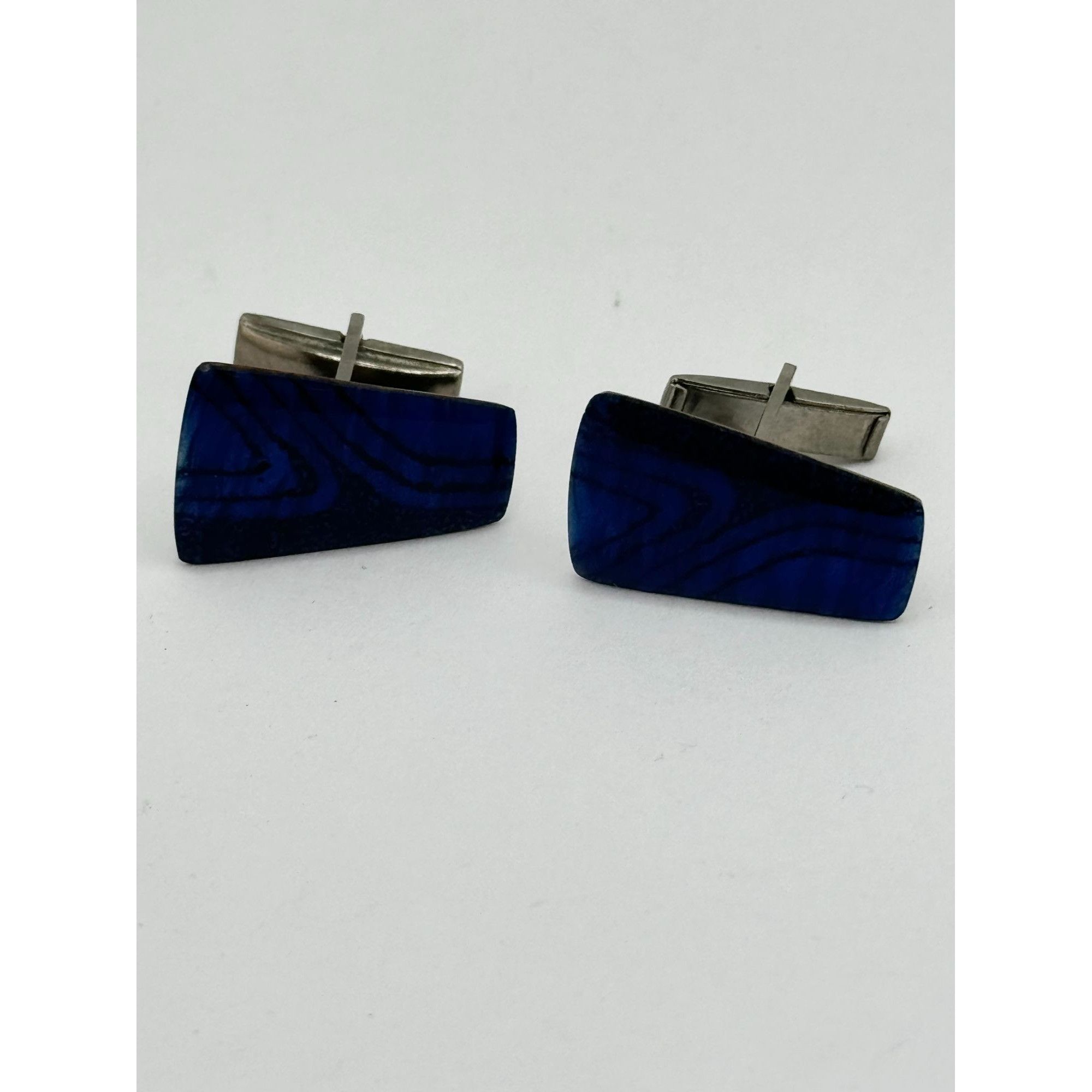 Vintage Vintage blue enamel cuff links unisex Size ONE SIZE - 4 Thumbnail
