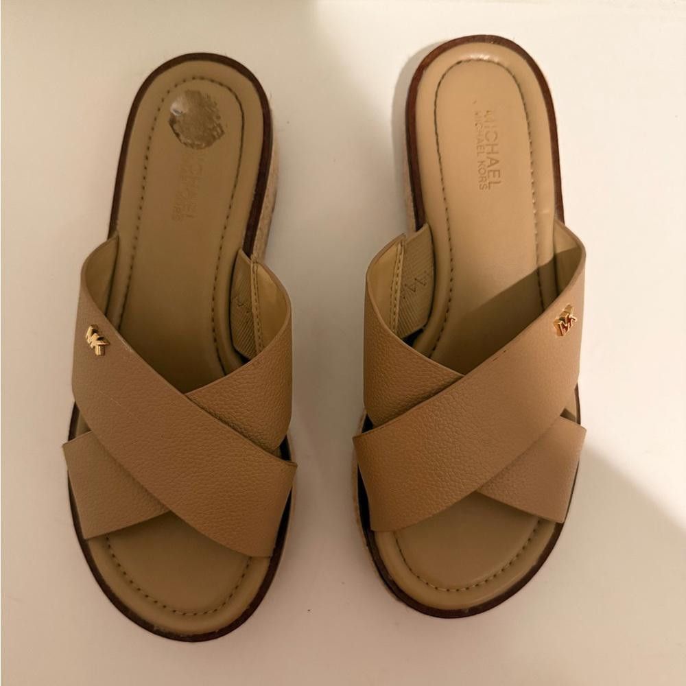 Michael Kors MICHAEL Michael Kors Indira Tan Wedge Espadrille Sandals 6.5 Size US 6.5 / IT 36.5 - 3 Thumbnail
