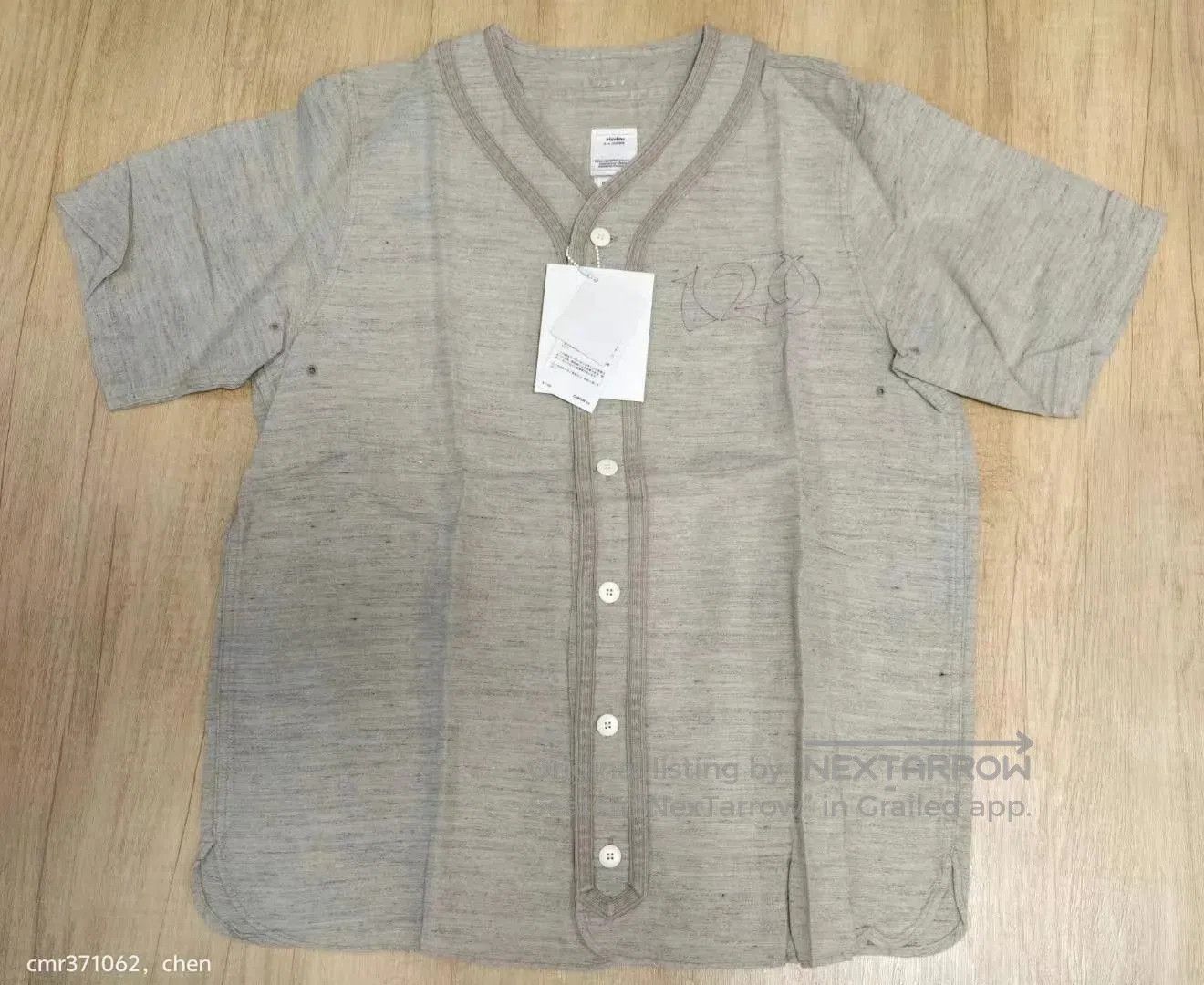 Visvim Gray Short-Sleeve Button-Up Shirt. Size US L / EU 52-54 / 3 - 1 Thumbnail