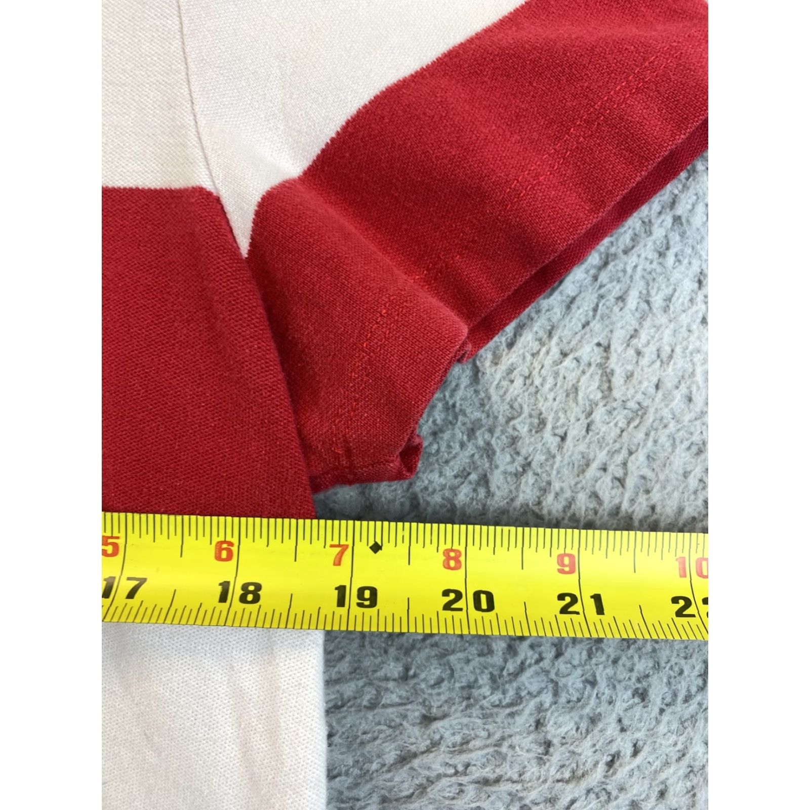 Tommy Hilfiger Tommy Hilfiger Polo Shirt Women Adult Large White Red Stripes Casual Short Sleeve Size 36" / US 14 / IT 50 - 6 Thumbnail