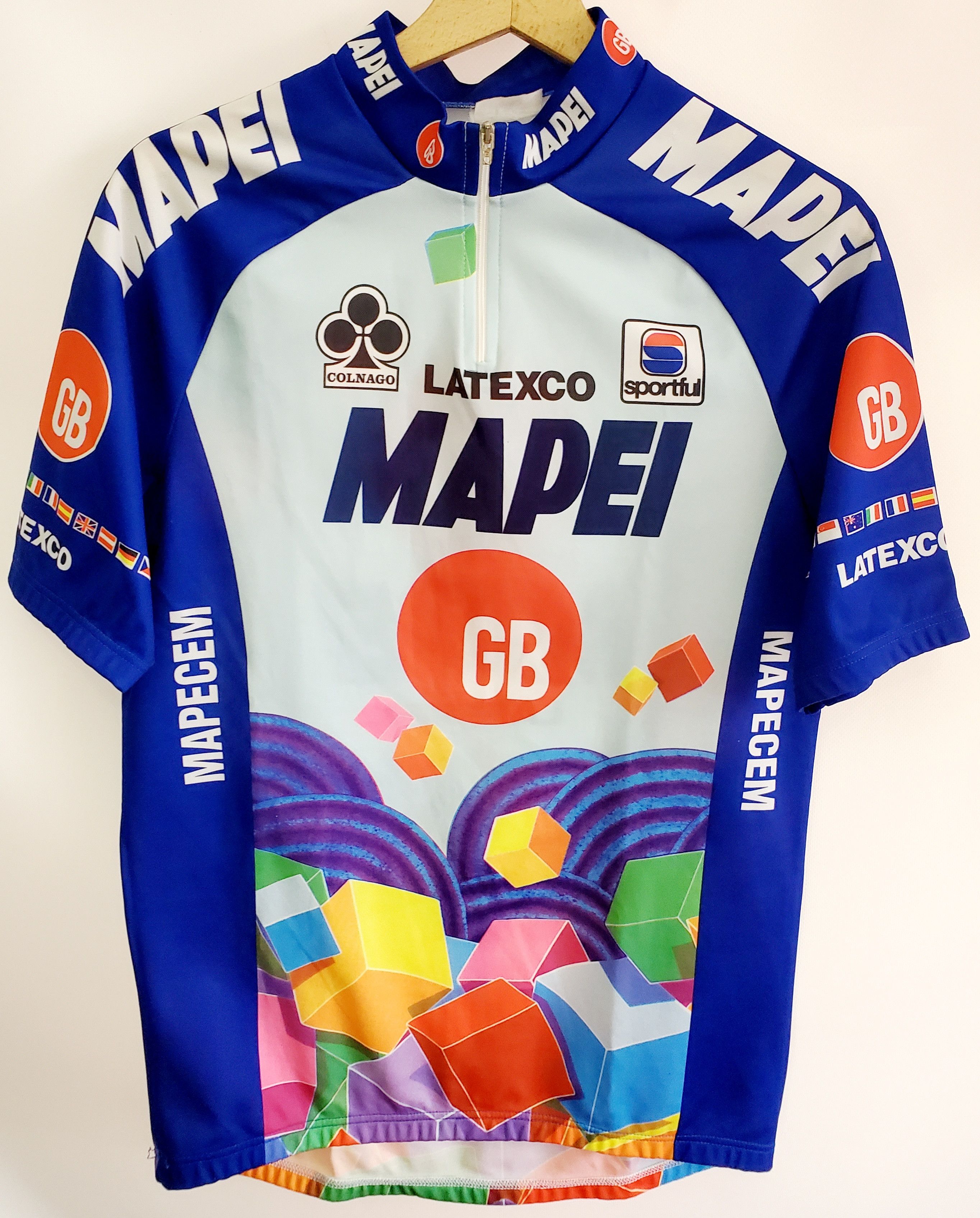Italian Designers Jersey Vintage Vintage Sportfull Mapei Cycling Jersey GB Colnago Latexco L Grailed
