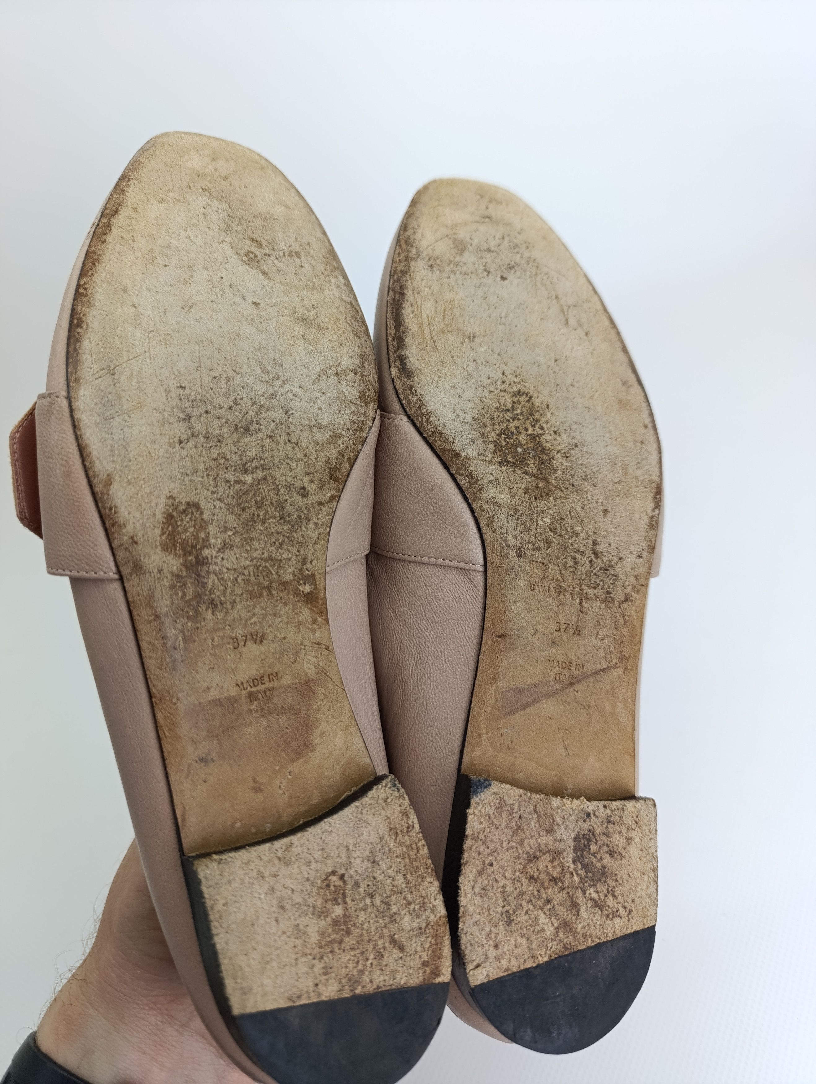 Bally BALLY JANELLE LEATHER LOAFERS MULES BEIGE Size US 7.5 / IT 37.5 - 13 Thumbnail