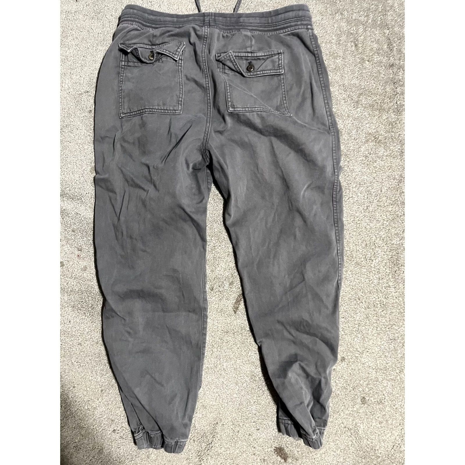 Gap GAP Pants M Gray Jogger Tapered Leg Stretch Pull On Cuffed Women's Size 32" / US 10 / IT 46 - 3 Thumbnail