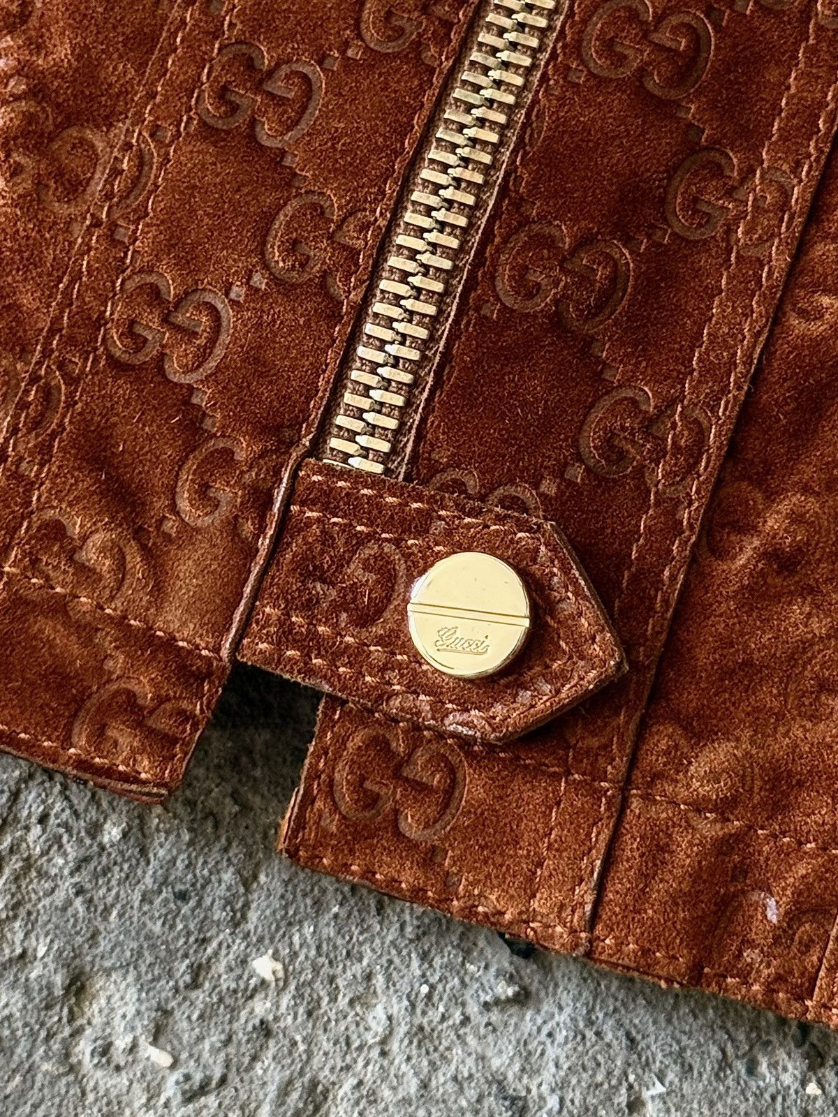 Gucci × Tom Ford Archive Gucci - Tom Ford Suede / Knit - Monogram Jacket Size S / US 4 / IT 40 - 6 Thumbnail