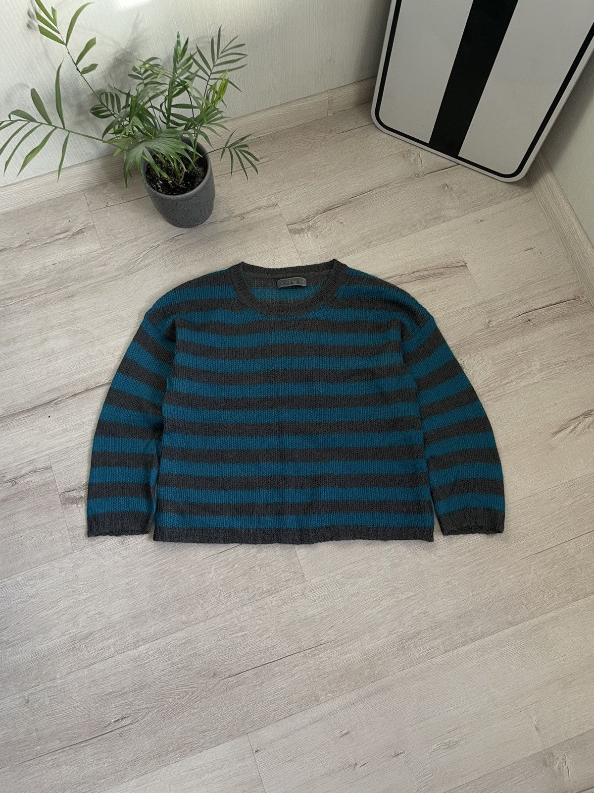 Number Nine Striped Mohair Sweater | Grailed