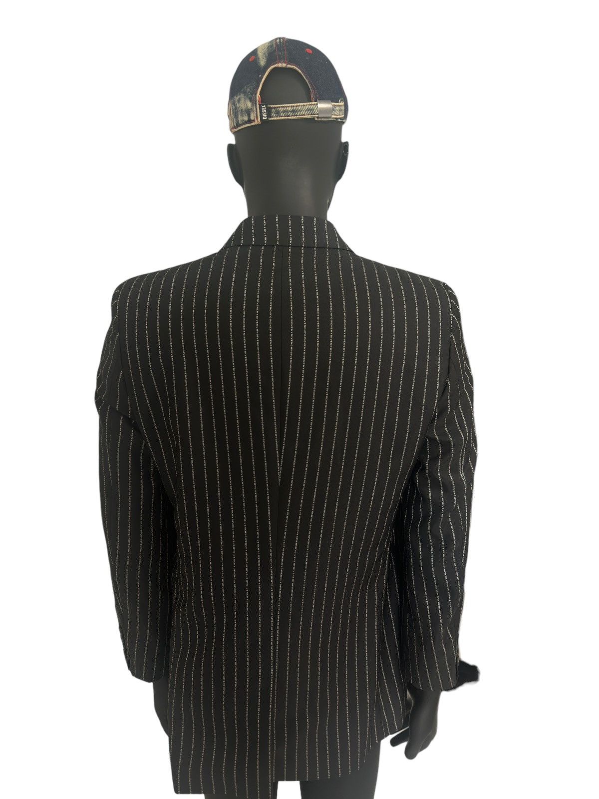Givenchy Givenchy Logo Pinstripe Blazer Size 52L - 8 Thumbnail