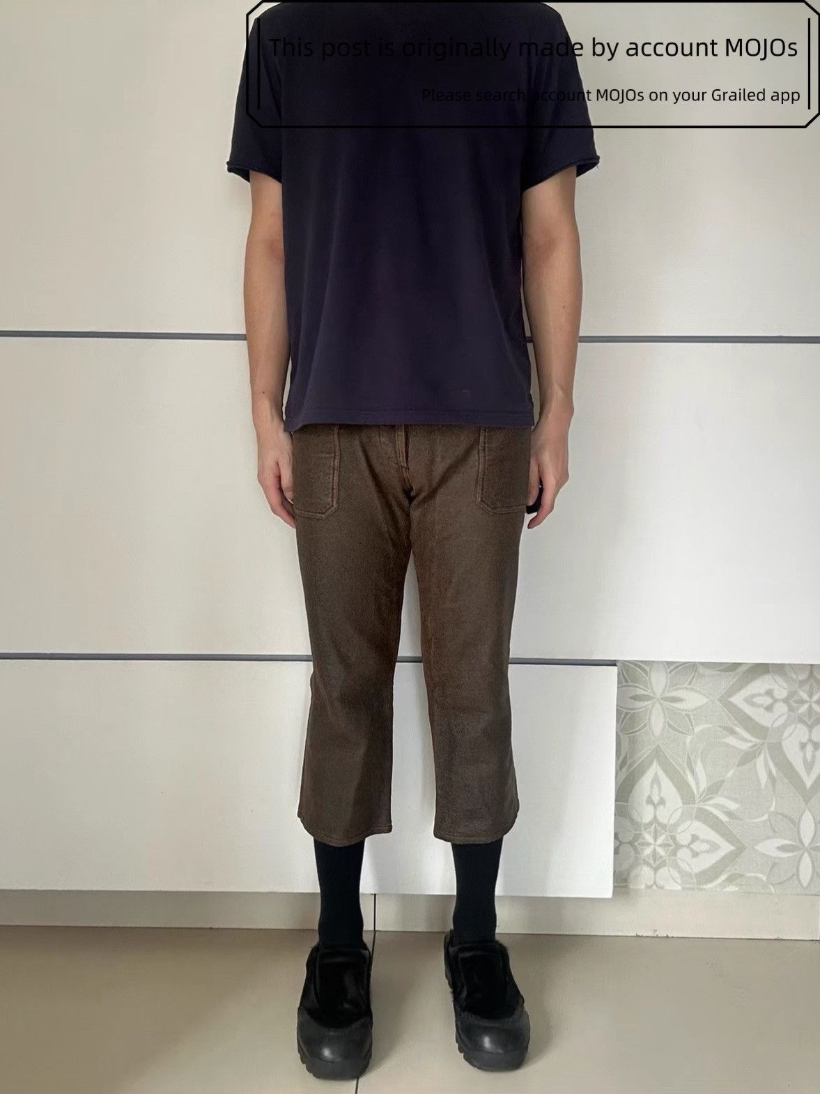 Maison Margiela Sz 46 Maison Martin Margiela Waxed Cropped Pants mojos003826 Size US 30 / EU 46 - 9 Thumbnail