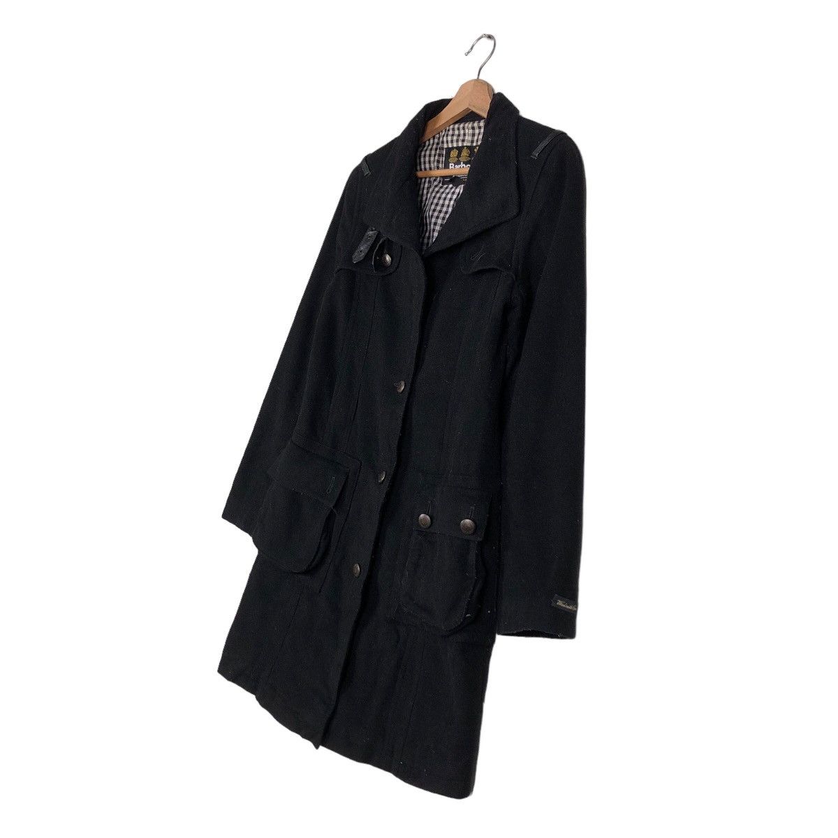 Barbour 🔥Vintage Long Wool Jacket Barbour International Biker Size US S / EU 44-46 / 1 - 2 Thumbnail