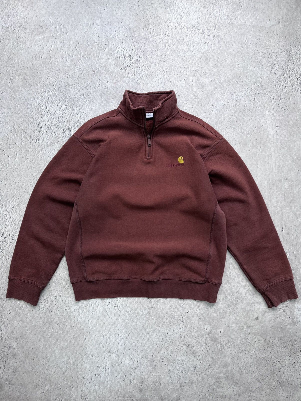 Carhartt × Vintage Vintage Carhartt BROWN Sweatshirt Work Wear Trashed 90s Y2K Size US M / EU 48-50 / 2 - 1 Thumbnail