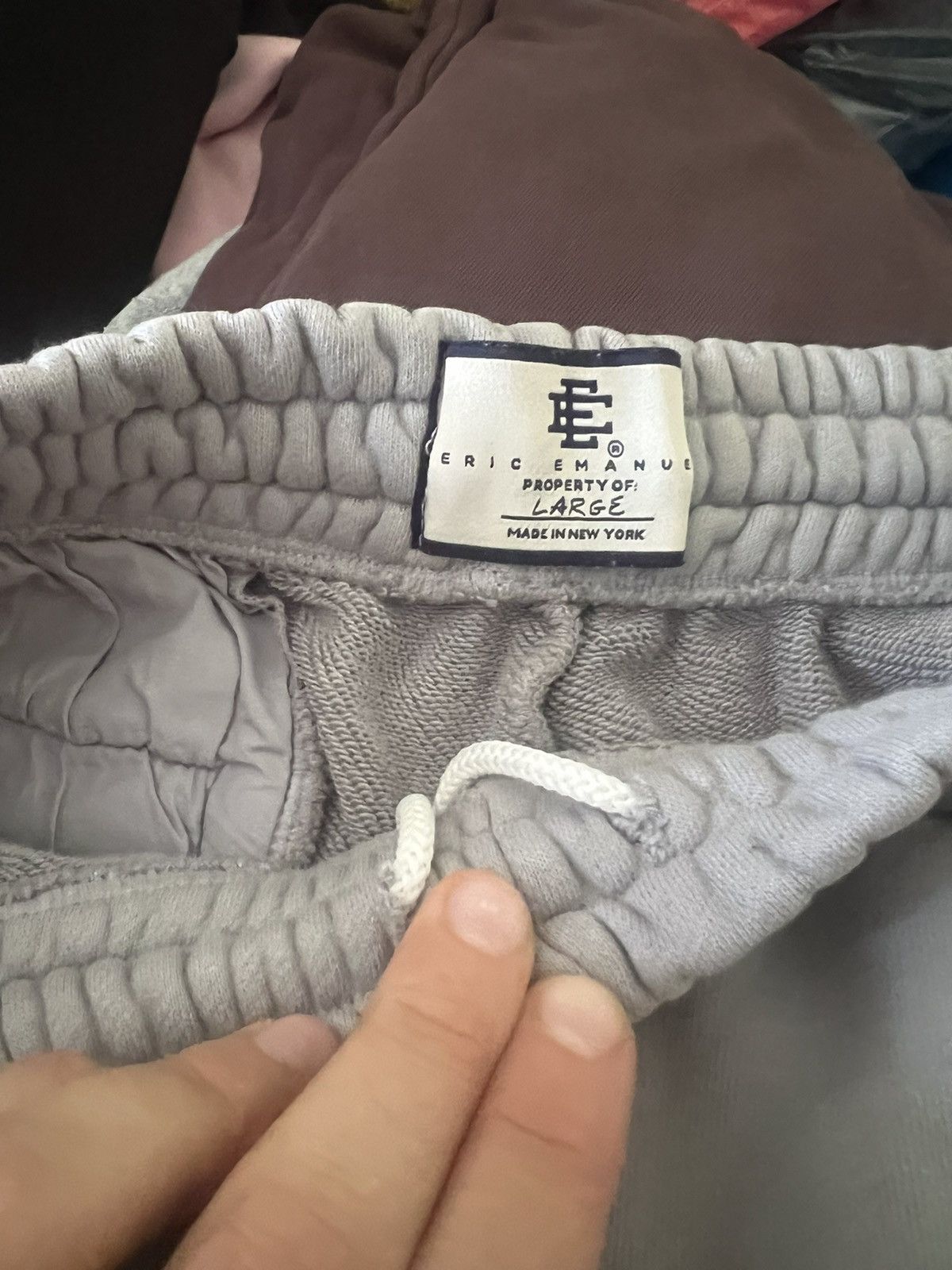 Eric Emanuel Eric Emanuel gray with navy EE sweatpants large Size US 32 / EU 48 - 3 Thumbnail