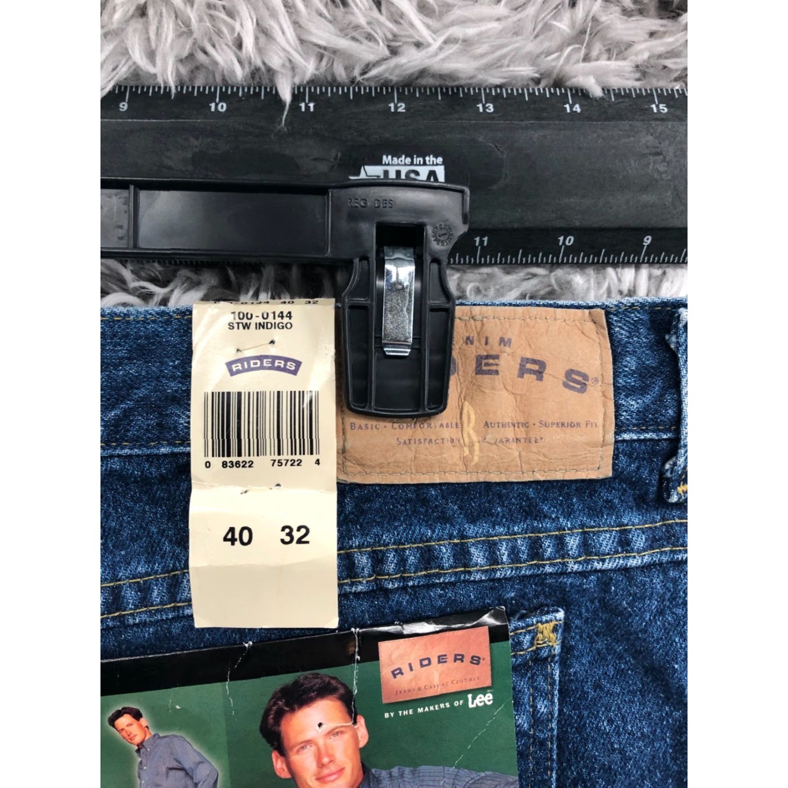 Lee Lee Riders Jeans Straight 40x32 Mens Medium Wash Blue Size US 40 / EU 56 - 6 Thumbnail