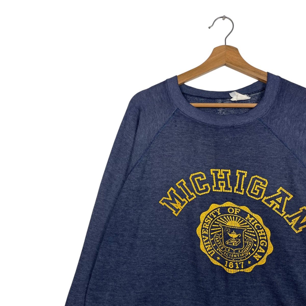 Vintage Vintage 80s University Of Michigan Crewneck Sweatshirt Size US M / EU 48-50 / 2 - 6 Thumbnail