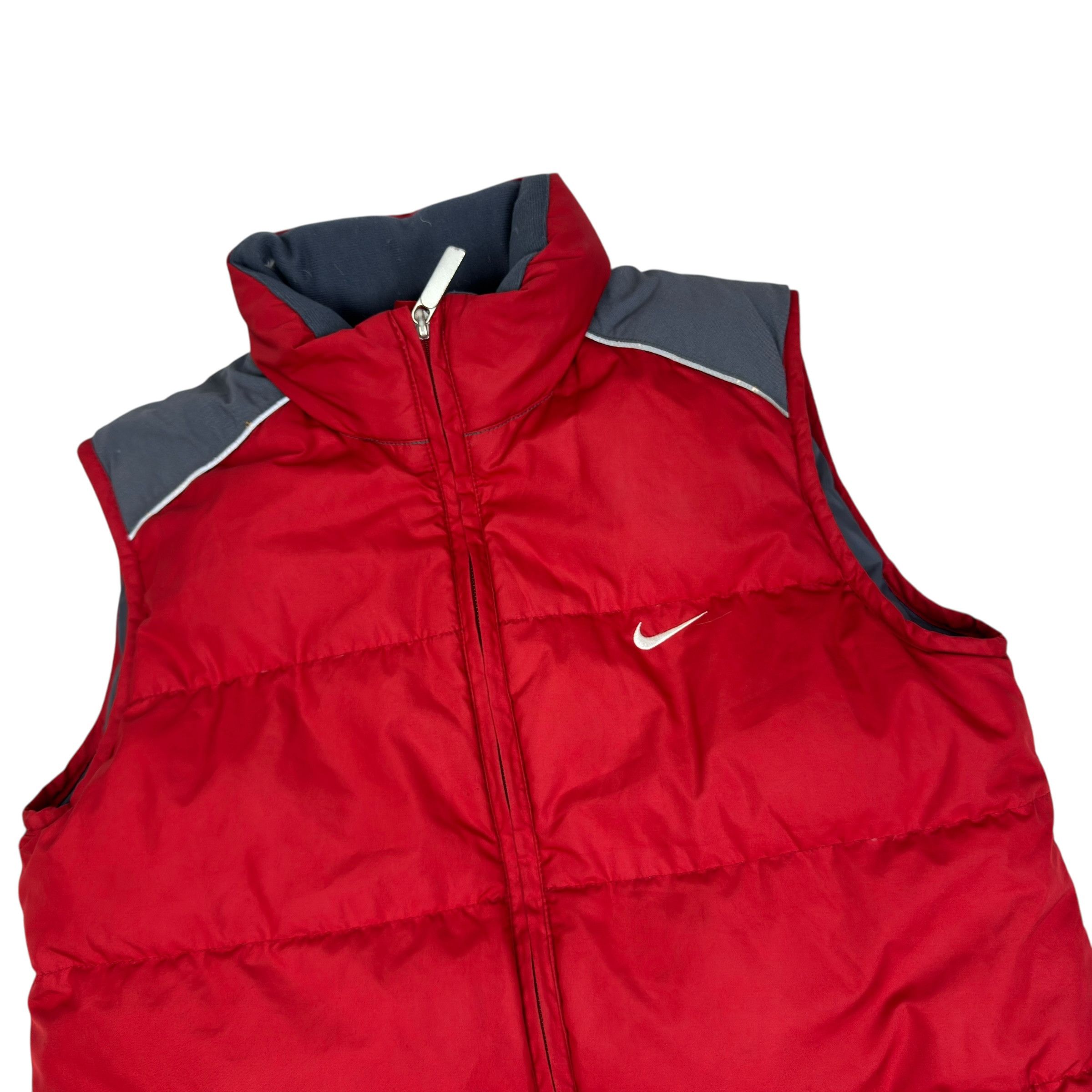 Nike Nike Women's Red Swoosh Hype Puffer Down Vest Large (14-16) Size L / US 10 / IT 46 - 4 Thumbnail