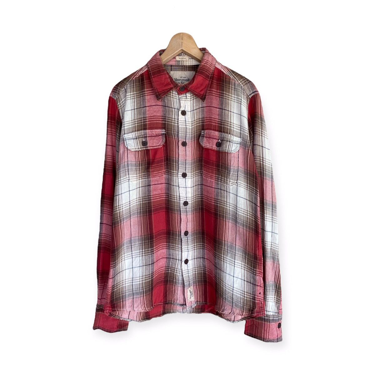 Abercrombie & Fitch Vintage Abercrombie & Fitch Plaid Tartan Flannel Shirt Size US M / EU 48-50 / 2 - 1 Thumbnail