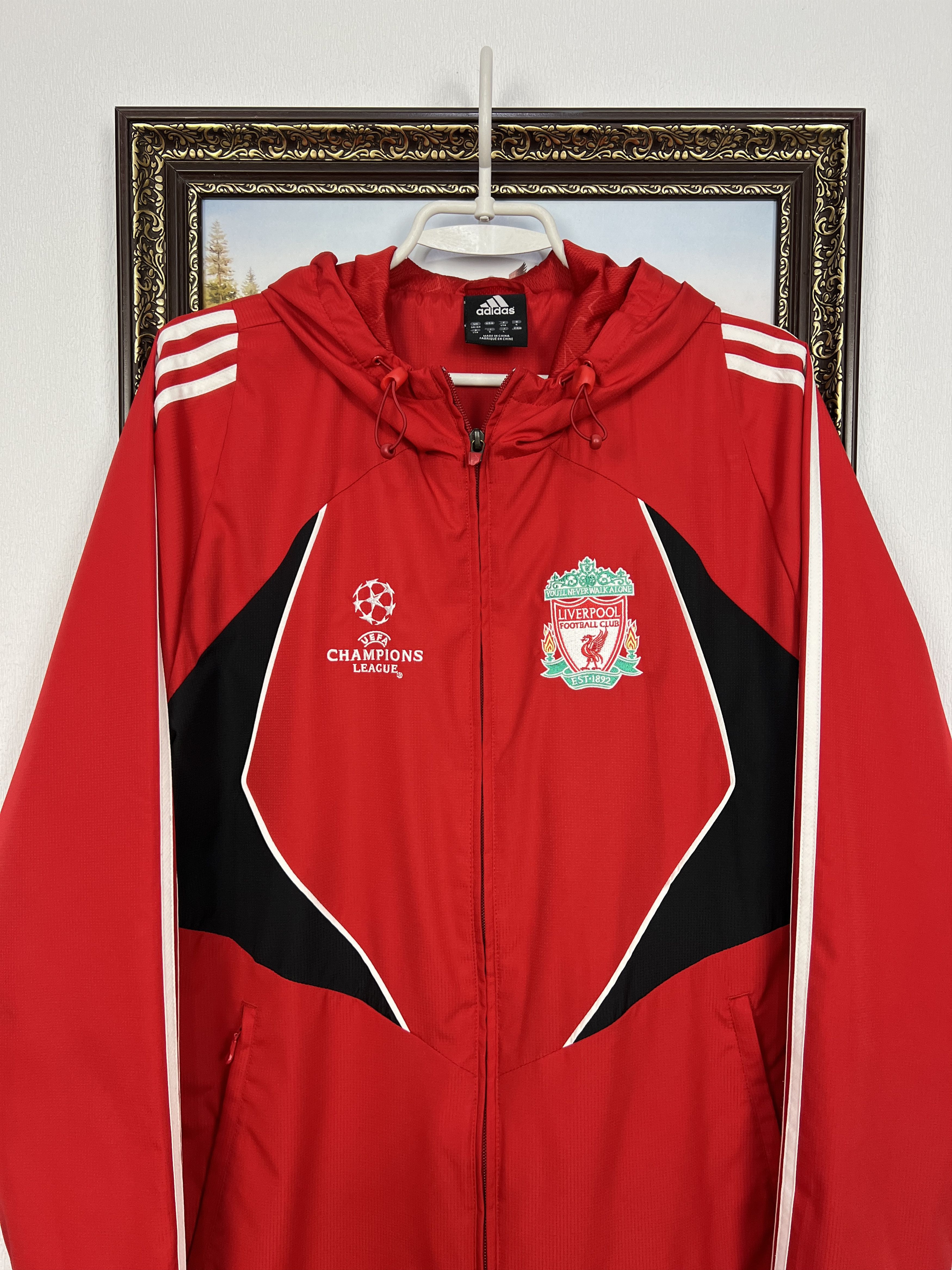 Adidas Vintage Adidas Liverpool Football Jacket Soccer Hooded Size US L / EU 52-54 / 3 - 2 Thumbnail