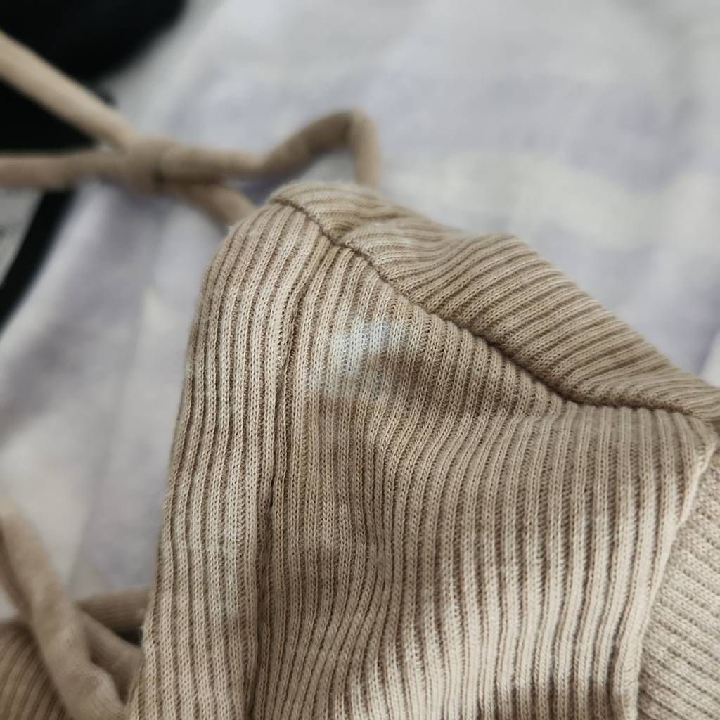 Chaser Brand Chaser Ladies Size Medium Beige Soft Ribbed Top with Lace up Size M / US 6-8 / IT 42-44 - 3 Thumbnail