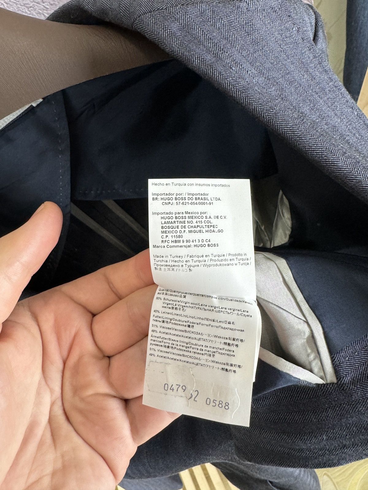Colombo × Hugo Boss Hugo Boss x Colombo wool linen herringbone unlined blazer Size 42R - 12 Thumbnail