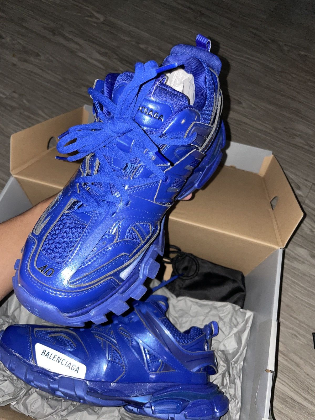 Balenciaga Balenciaga Track “Indigo”/Blue Metallic Size US 7 / EU 40 - 4 Thumbnail