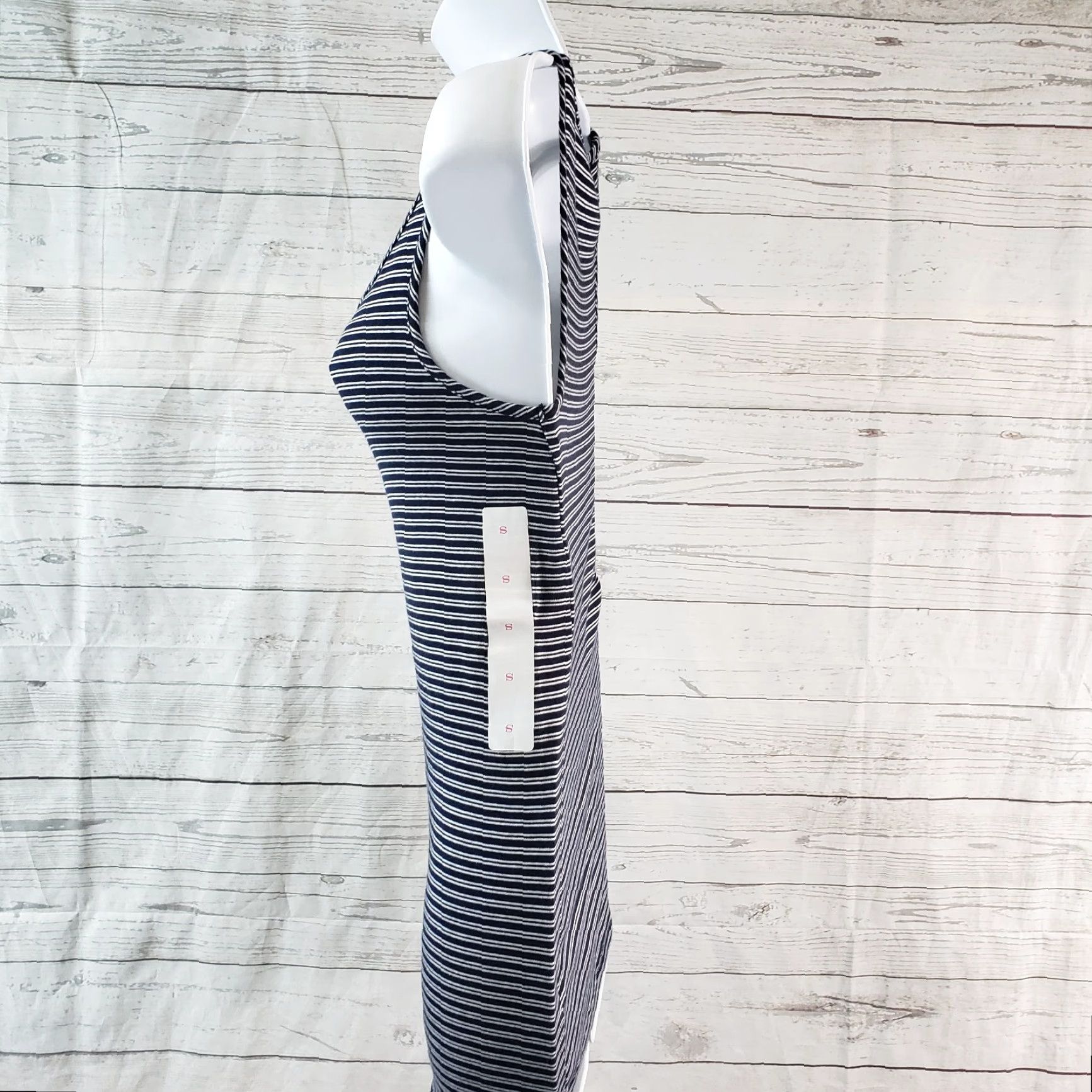 Vintage Isabel Maternity Womens Tank Top Sz Small Blue White Striped Scoop Neck Shirt Size S / US 4 / IT 40 - 3 Thumbnail
