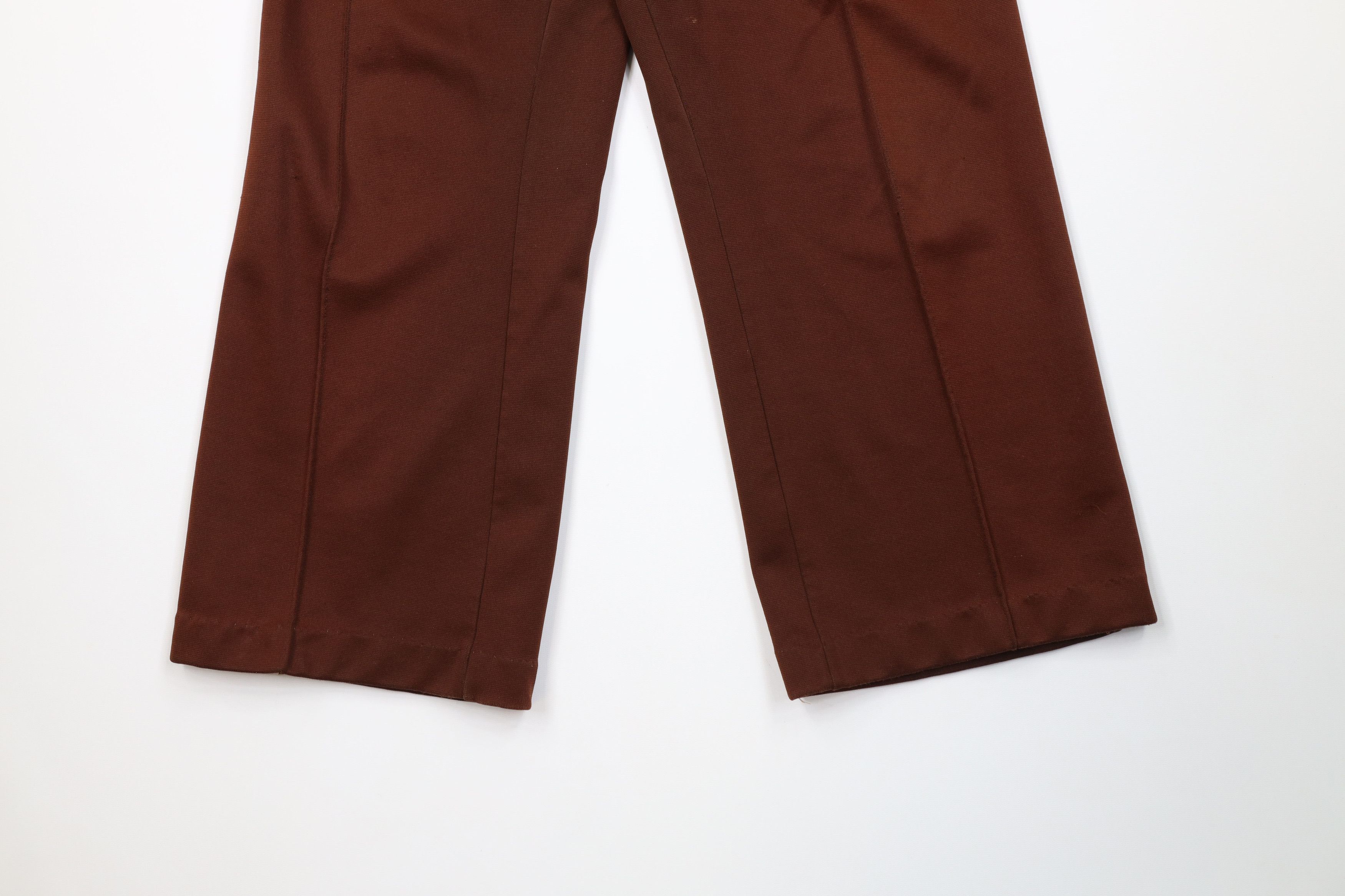 Vintage Vintage 70s Streetwear Knit Bell Bottoms Pants Brown USA Size 38" / US 16 / IT 52 - 4 Thumbnail