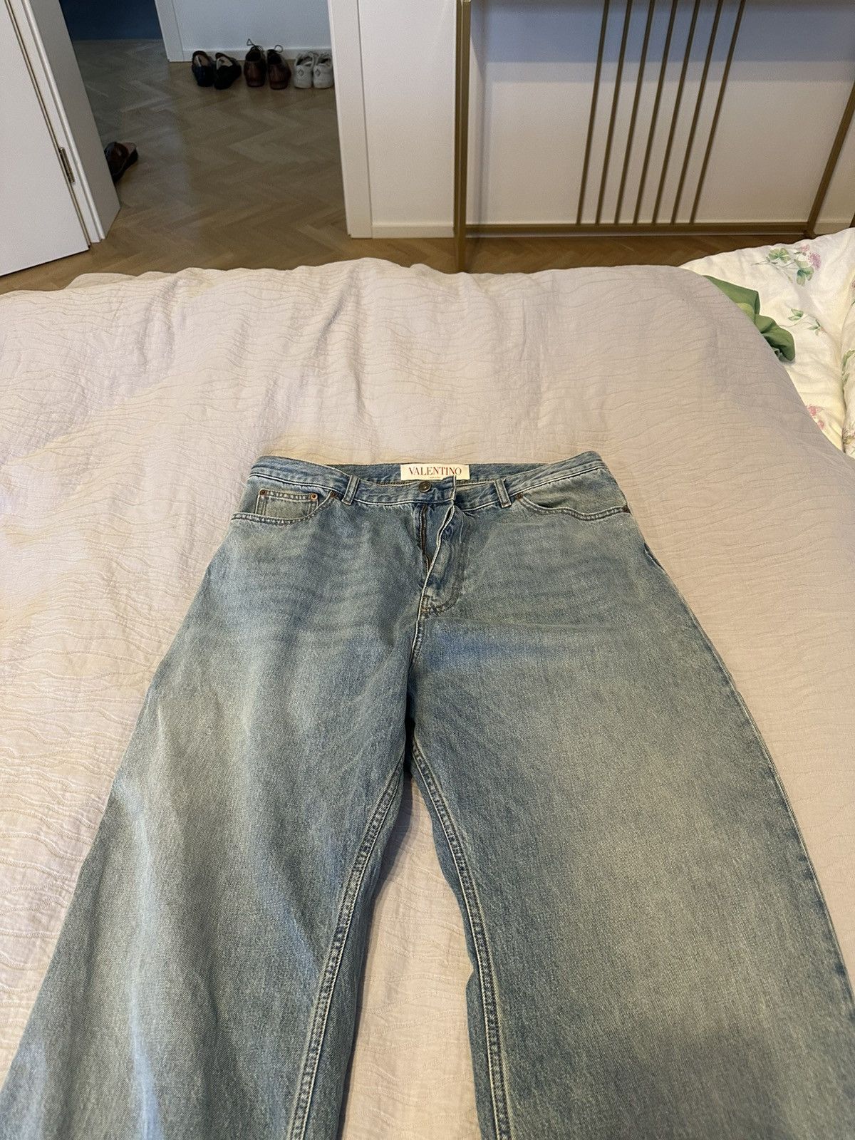 Valentino Valentino Wide Leg Denim Pants Runway Summer 2025 Size US 35 - 14 Thumbnail