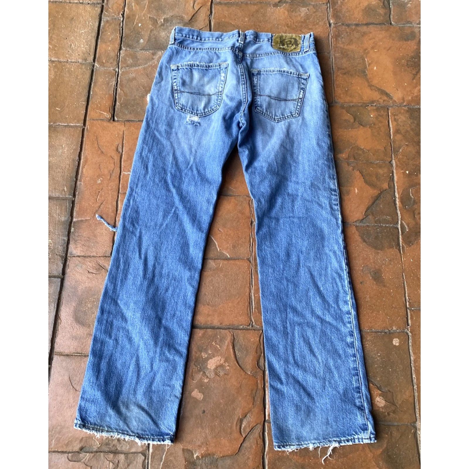 Vintage VINTAGE Bullhead Straight Leg Jeans Men 30x32 Blue 100% Cotton Distressed Grunge Emo 90s Hip Hop Size US 36 / EU 52 - 4 Thumbnail