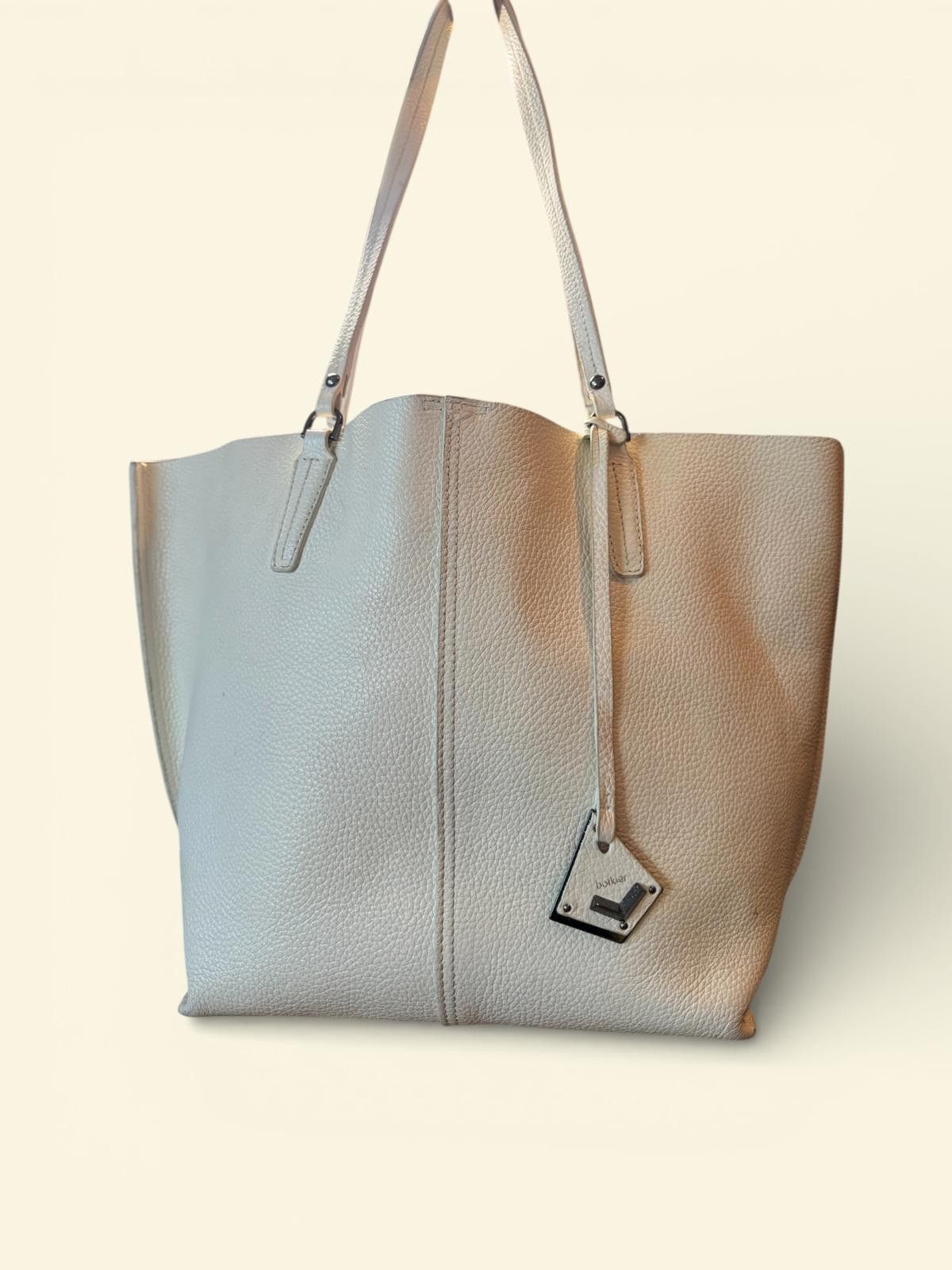 Other Botkier Leather Tote Bag Cream with Silver Inside Size ONE SIZE - 1 Thumbnail