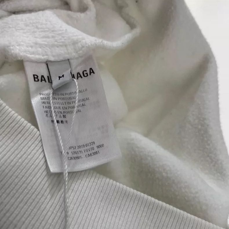 Balenciaga Balenciaga Crown White Printed Hoodie Official Retail M Si Size US M / EU 48-50 / 2 - 4 Thumbnail