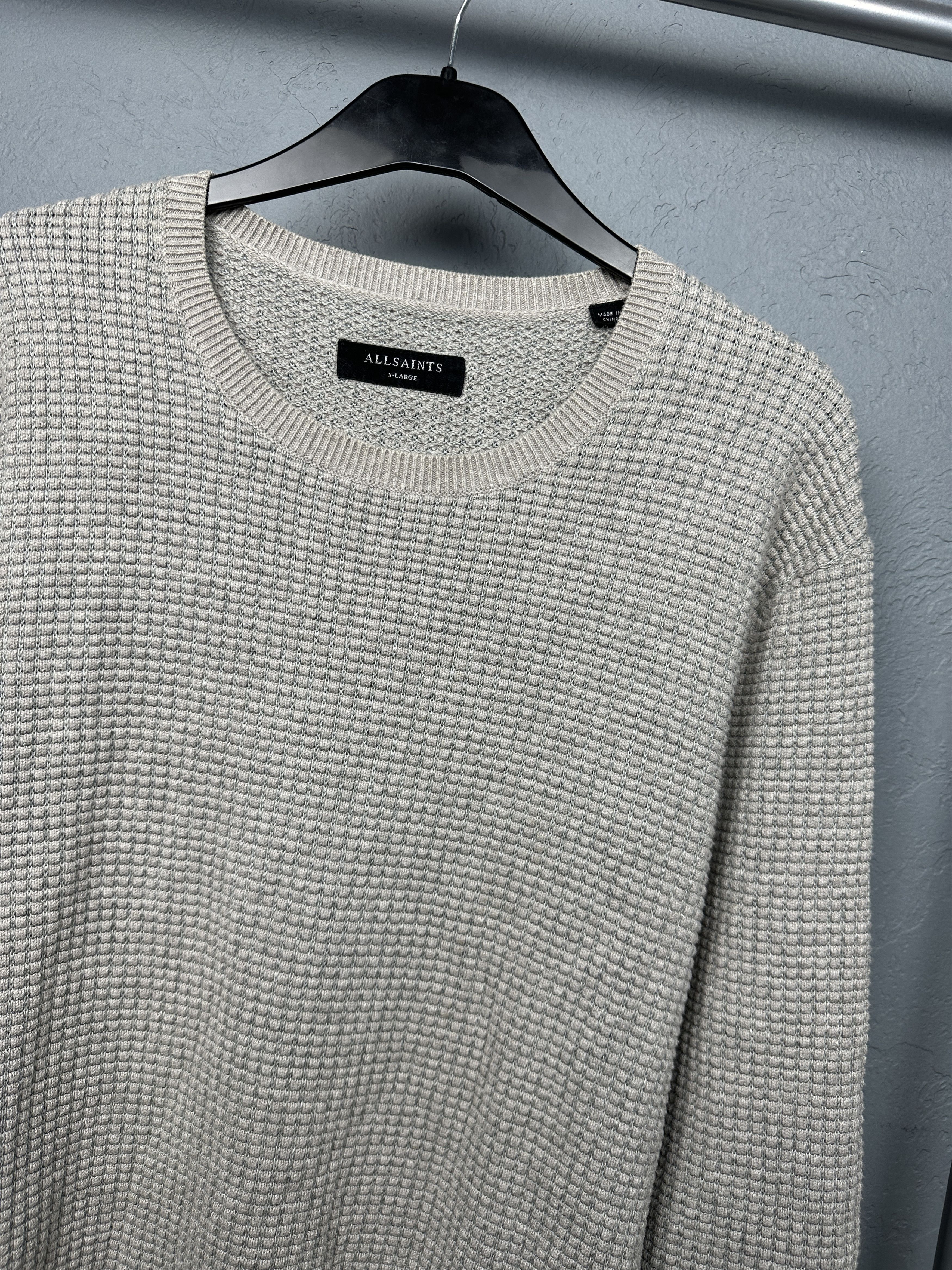 Allsaints Allsaints Mens Rye Crew Neck Knit Sweater Size US XL / EU 56 / 4 - 2 Thumbnail