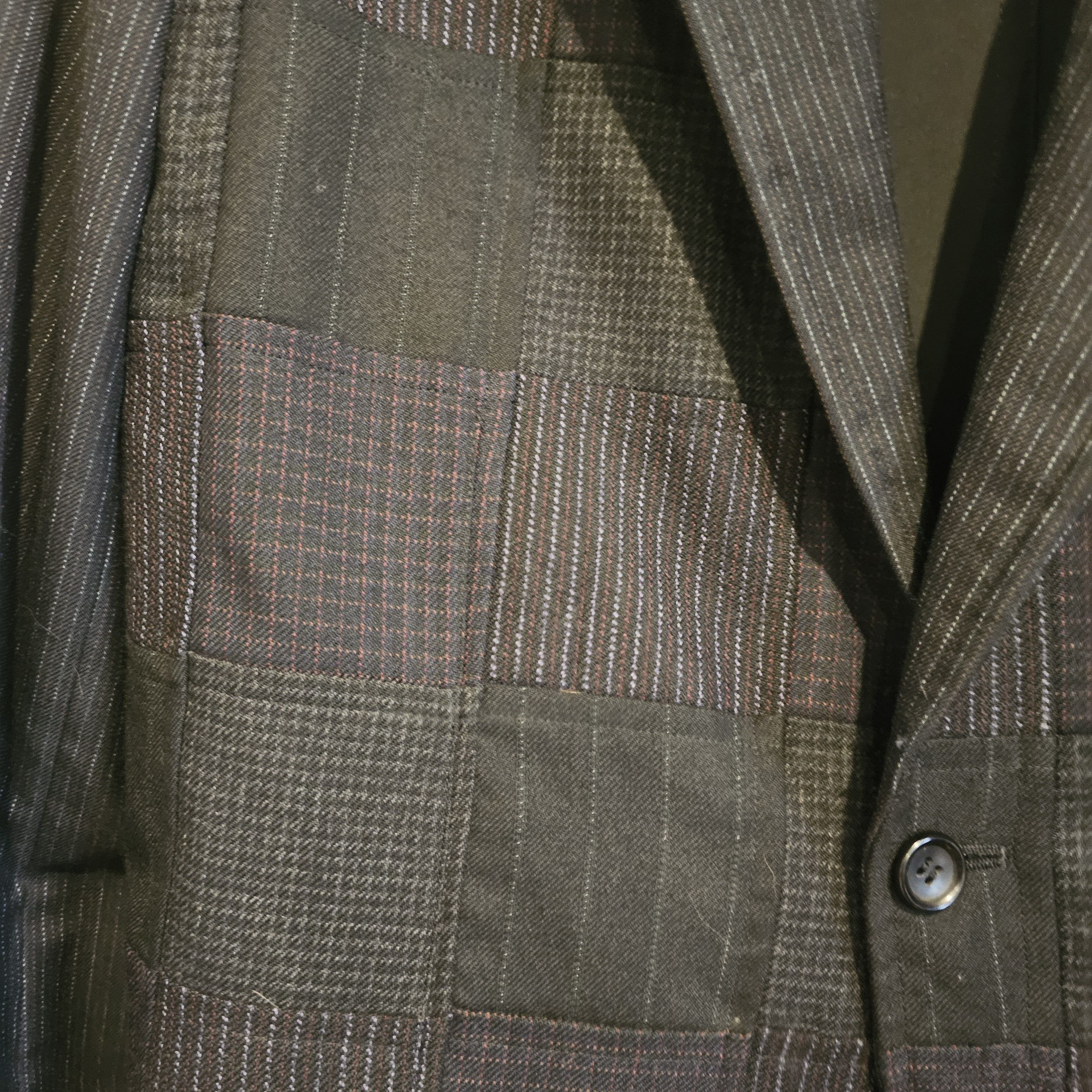 Comme des Garcons Comme des Garçons Homme Patchwork Wool Jacket Size 36R - 3 Thumbnail