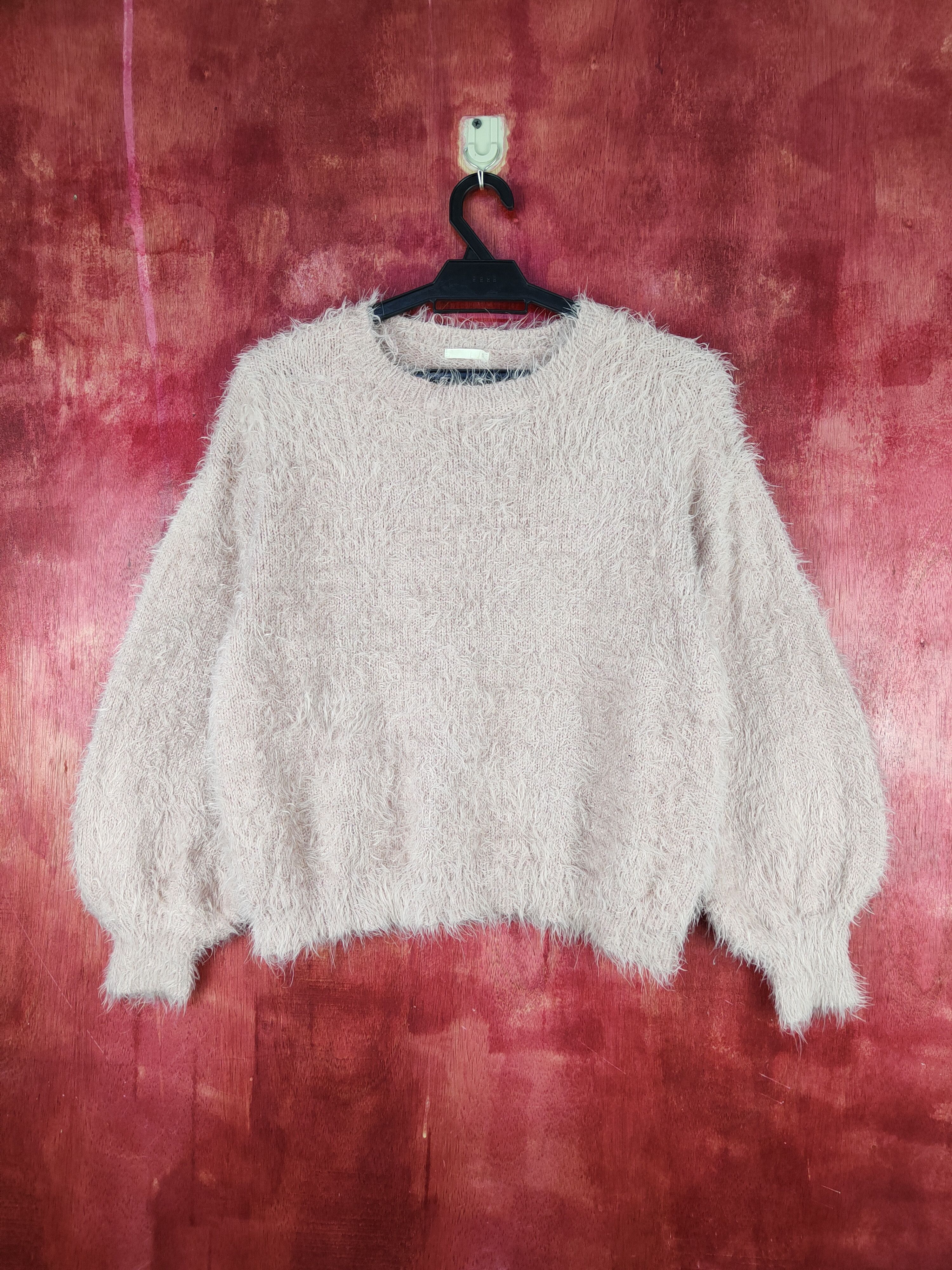 GU GU Pink Shag Shaggy Fur Mohair Knitwear #S2067 Size S / US 4 / IT 40 - 1 Thumbnail