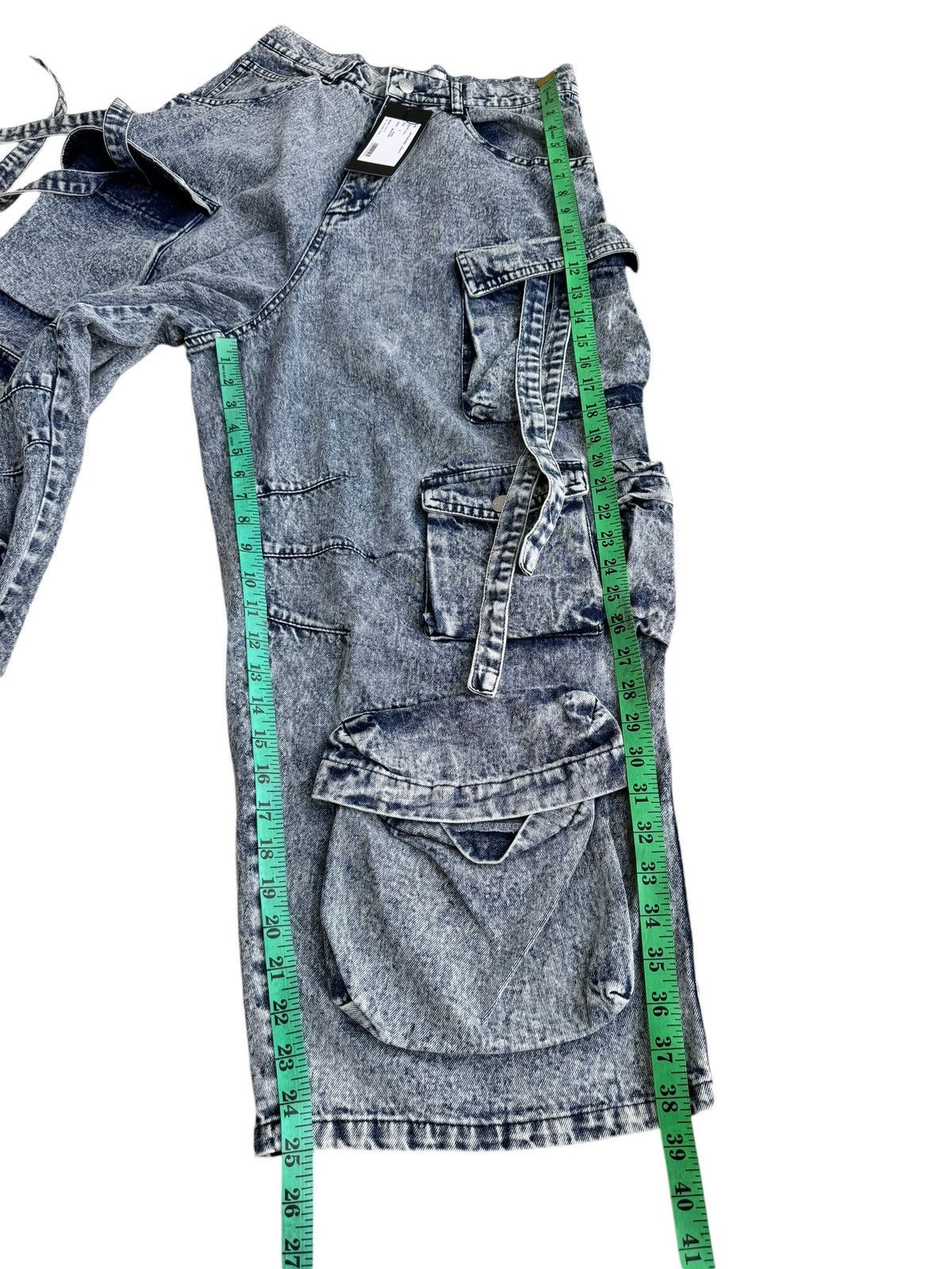 JNCO × Japanese Brand Streetwear Adrer Asid Wash baggy Multiple Pocket Jeans Size US 29 - 17 Thumbnail