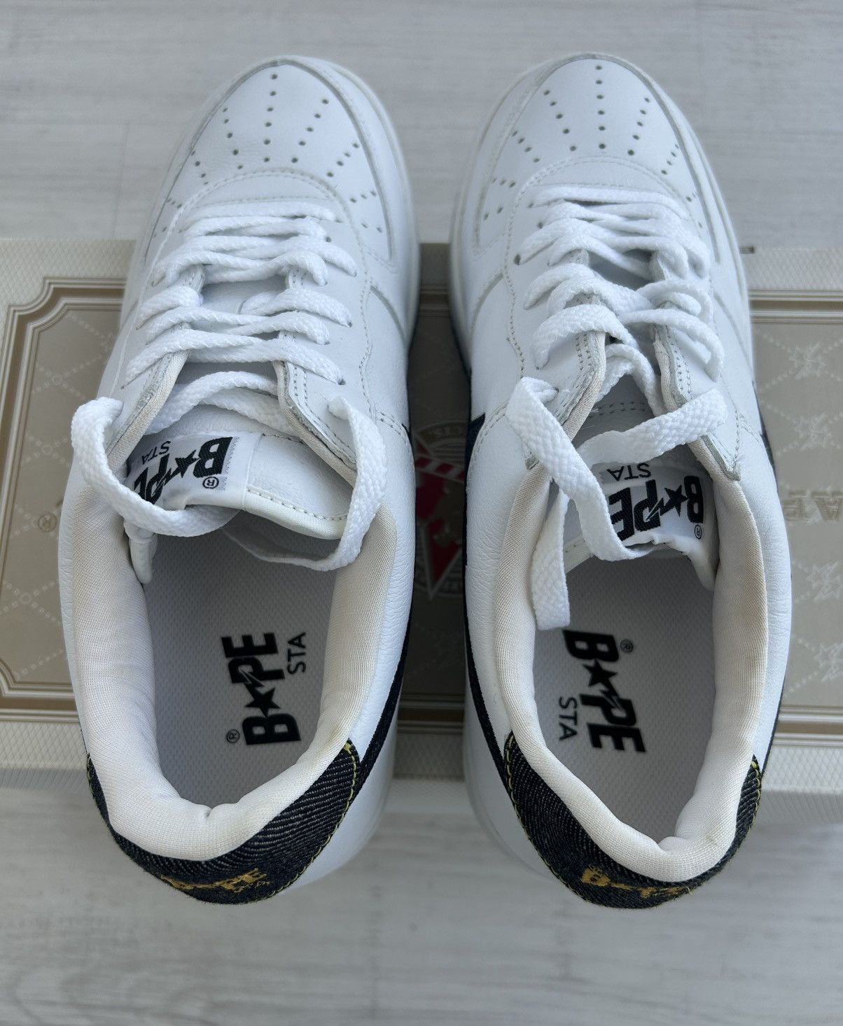 Bape VERY RARE OG 2001 A BATHING APE DENIM BAPESTA Size US 10 / EU 43 - 8 Thumbnail
