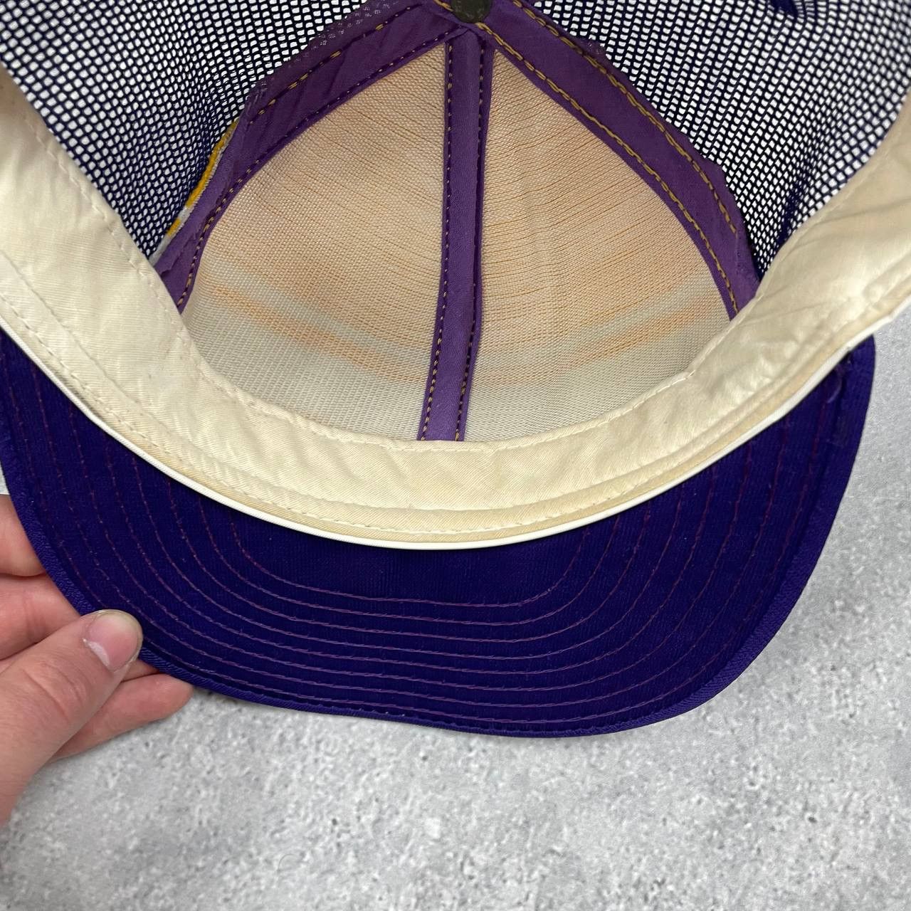 NFL × Vintage Vintage 80s East Carolina Pirates Double Knit Trucker Hat Size ONE SIZE - 18 Thumbnail