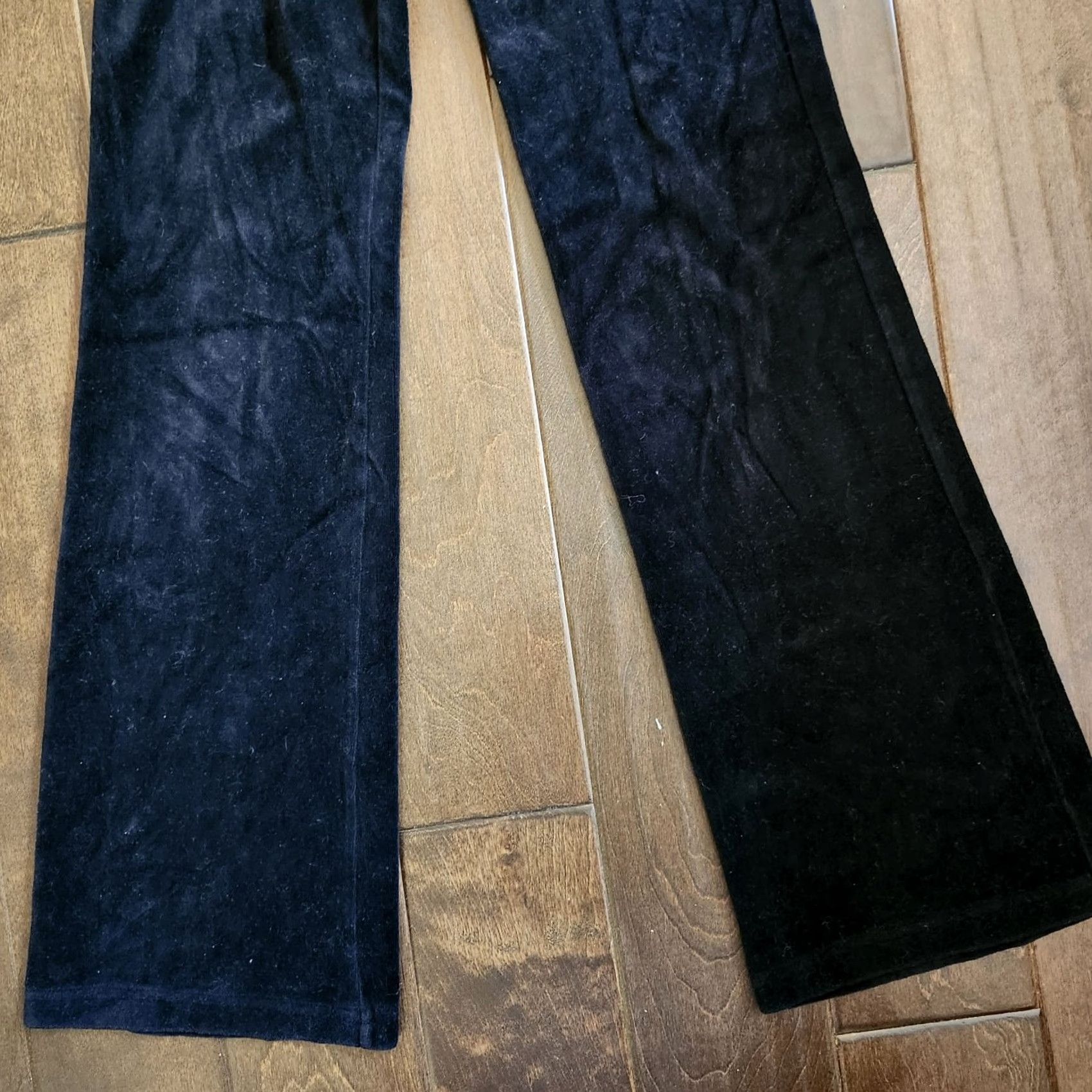 Vintage Jenni By Jennifer Moore Black Velvet Sweatpants XS Drawstring - Women, Pants Size 26" / US 2 / IT 38 - 2 Thumbnail