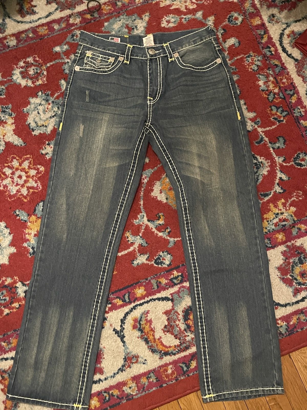 image of True Religion Ricky Super T Denim in Blue, Men's (Size 36)