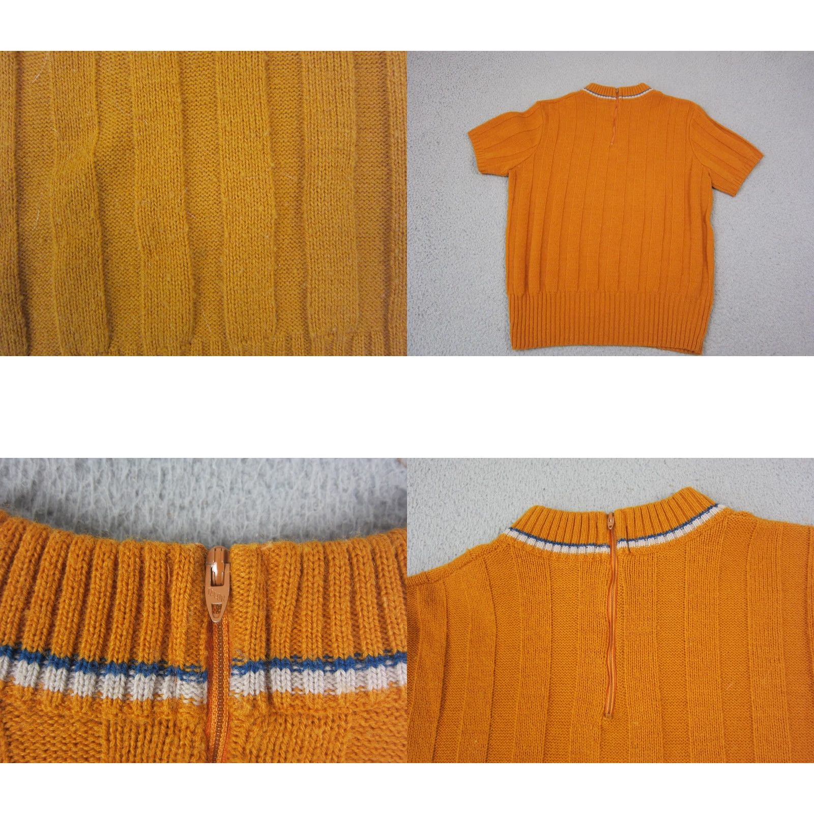 Vintage Vintage Orange Mock Neck Knit Sweater Womens Small S Pullover 90s Winter Fall Knit Ribbed Acrylic Mens? Size S / US 4 / IT 40 - 8 Thumbnail