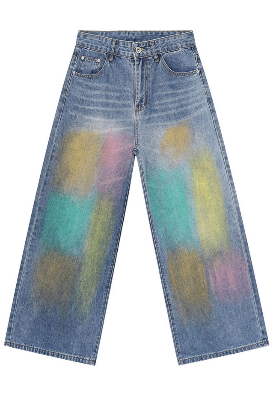 Other Unisex colorful graffiti jeans Size US 30 / EU 46 - 4 Thumbnail
