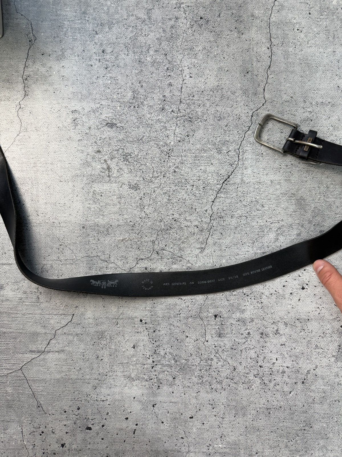 Levi's OO'S NUMBER NINE STYLE JAPAN LEATHER Y2K BELT ARCHIVE Size ONE SIZE - 6 Thumbnail