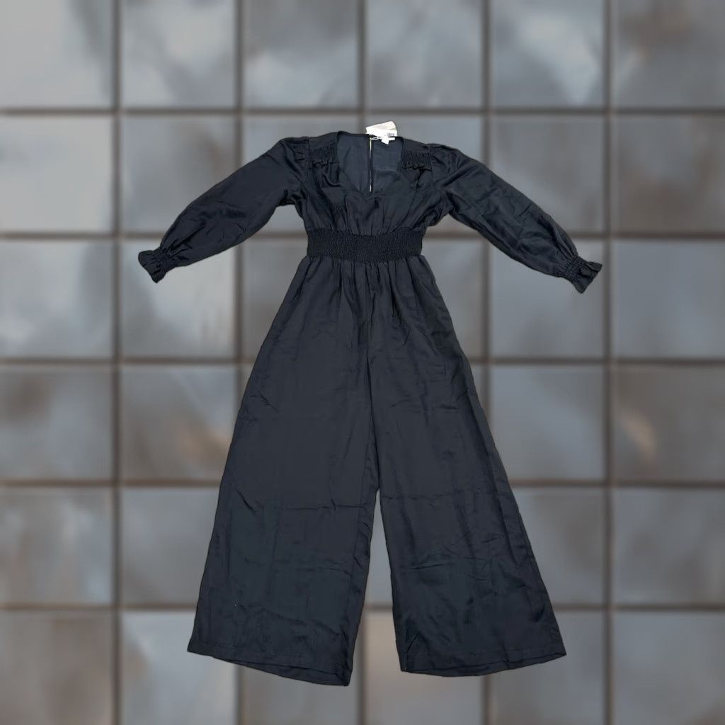 Outerknown NWT Outerknown City Lights Jumpsuit Silk Blend Black size Medium Size 32" / US 10 / IT 46 - 1 Thumbnail