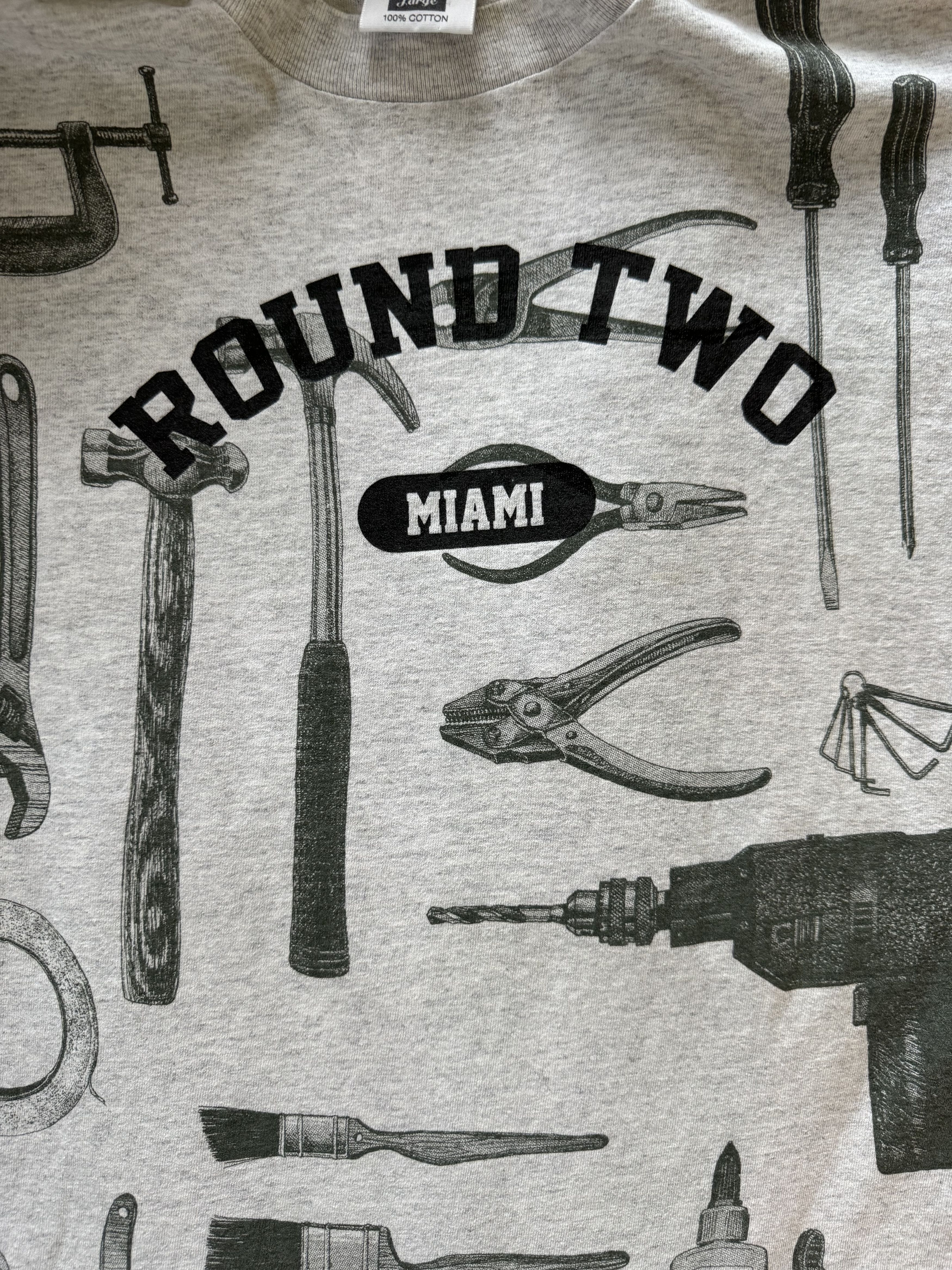Round Two × Vintage Round Two Miami AOP Tools T-Shirt Size US XL / EU 56 / 4 - 5 Thumbnail