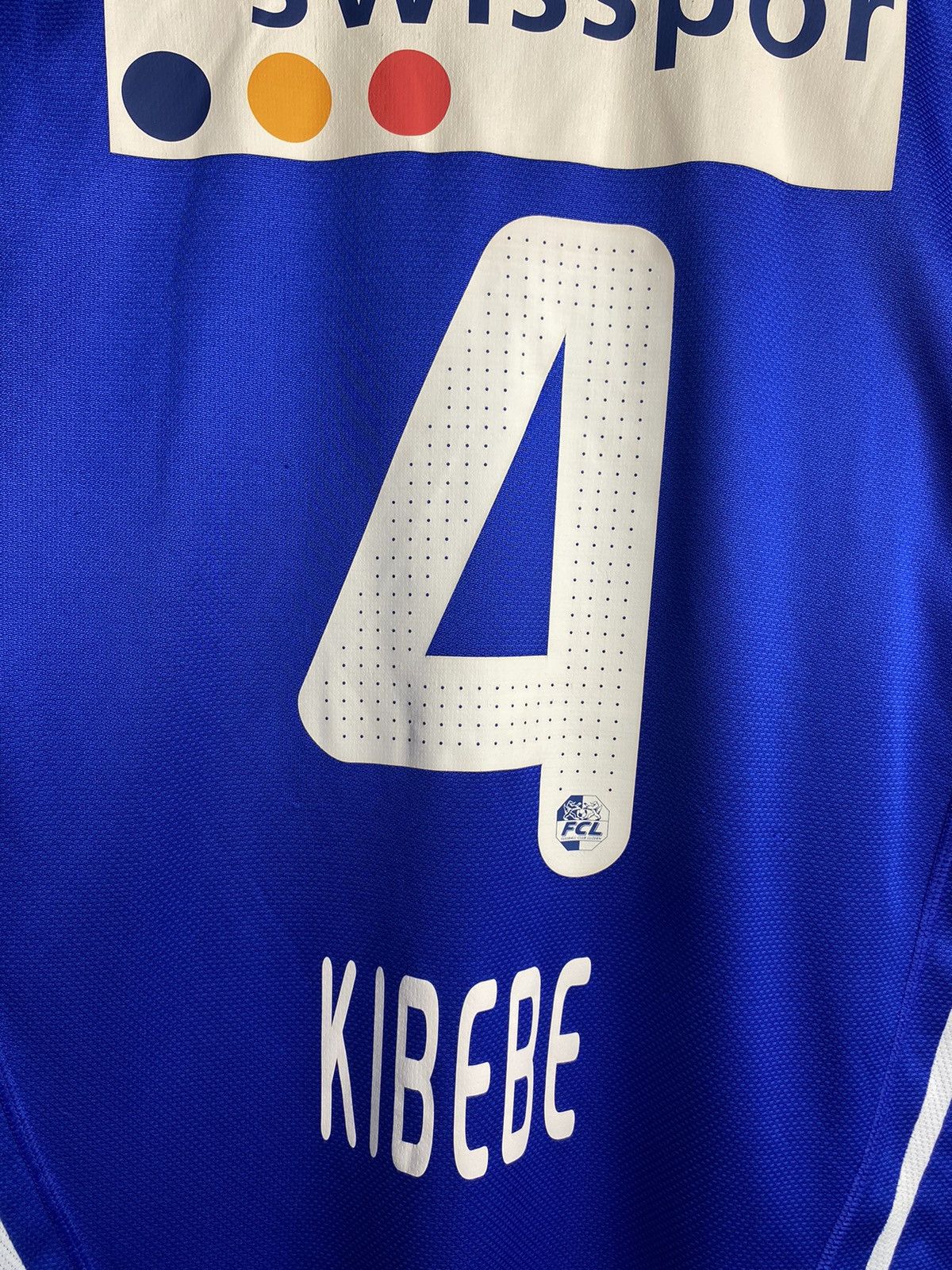 Adidas 2008/09 ADIDAS LUZERN #4 KIBEBS SOCCER FOOTBALL JERSEY SHIRT Size US L / EU 52-54 / 3 - 10 Thumbnail